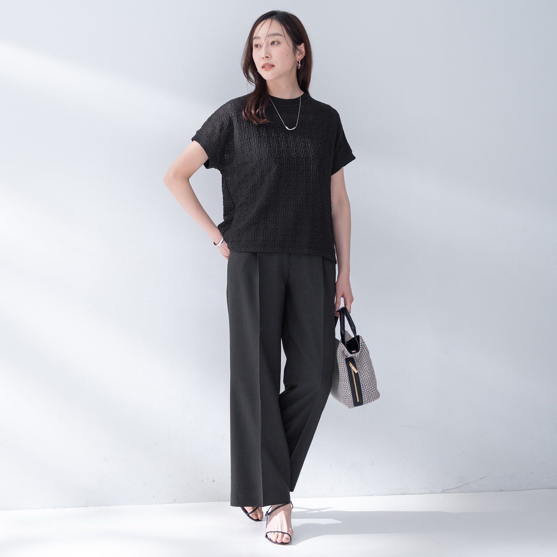 UNTITLED「【洗える／シアー】ミニヨンレースプルオーバー」|Tシャツ・カットソー|