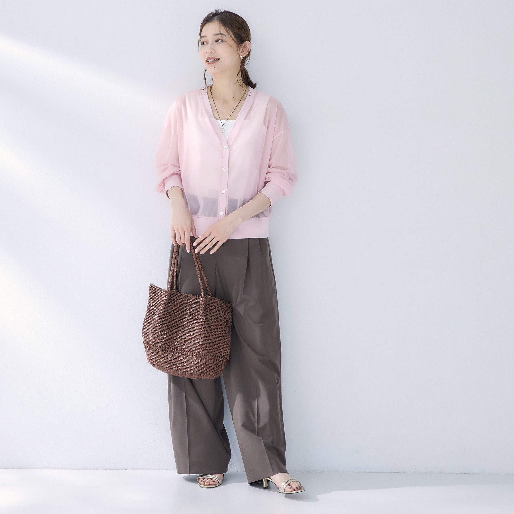 UNTITLED「【7色展開/ゆったり/ショート丈】シアートリコットカーディガン」|カーディガン|