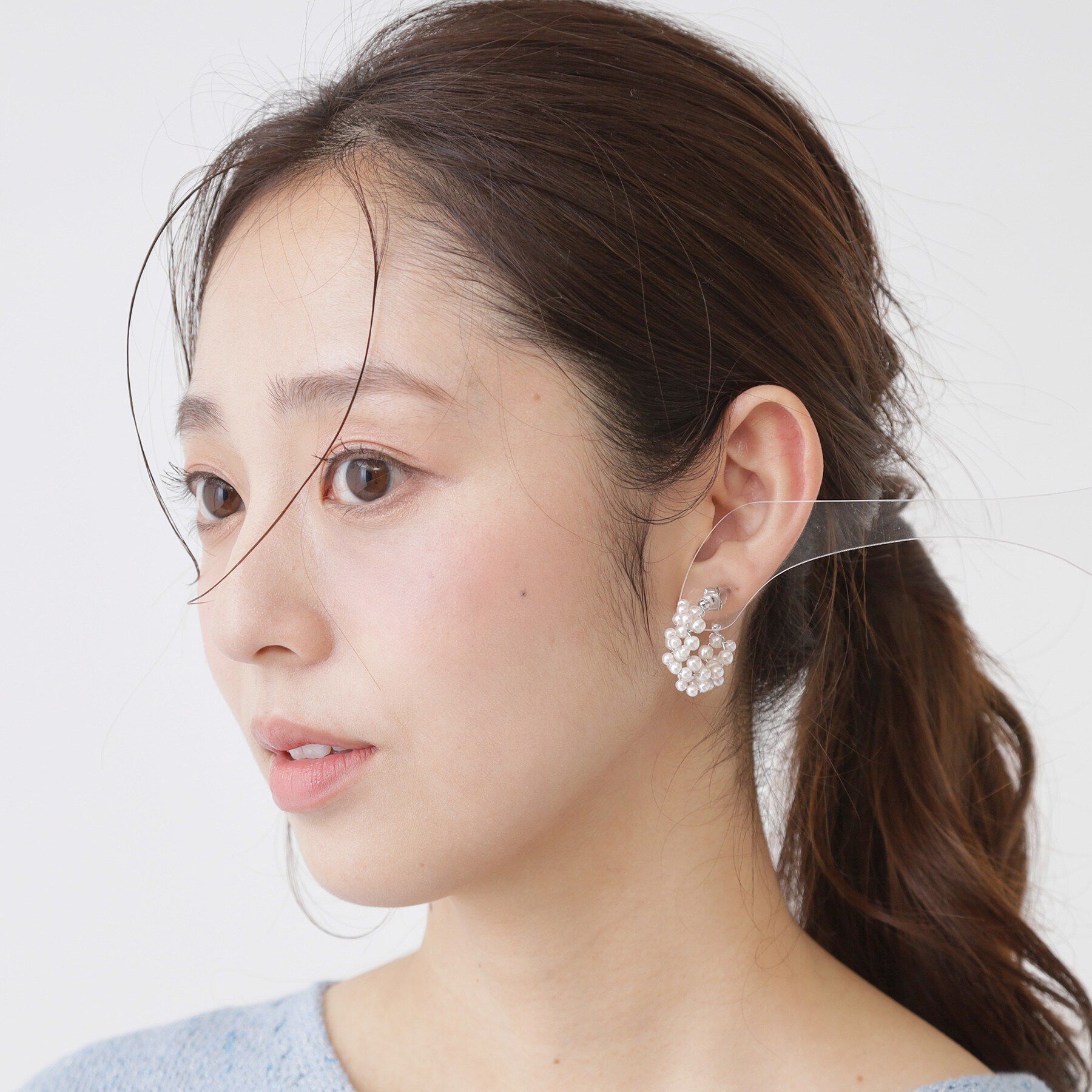 COUP DE CHANCE「【セレモニー】リンクパール調ピアス」|ピアス|