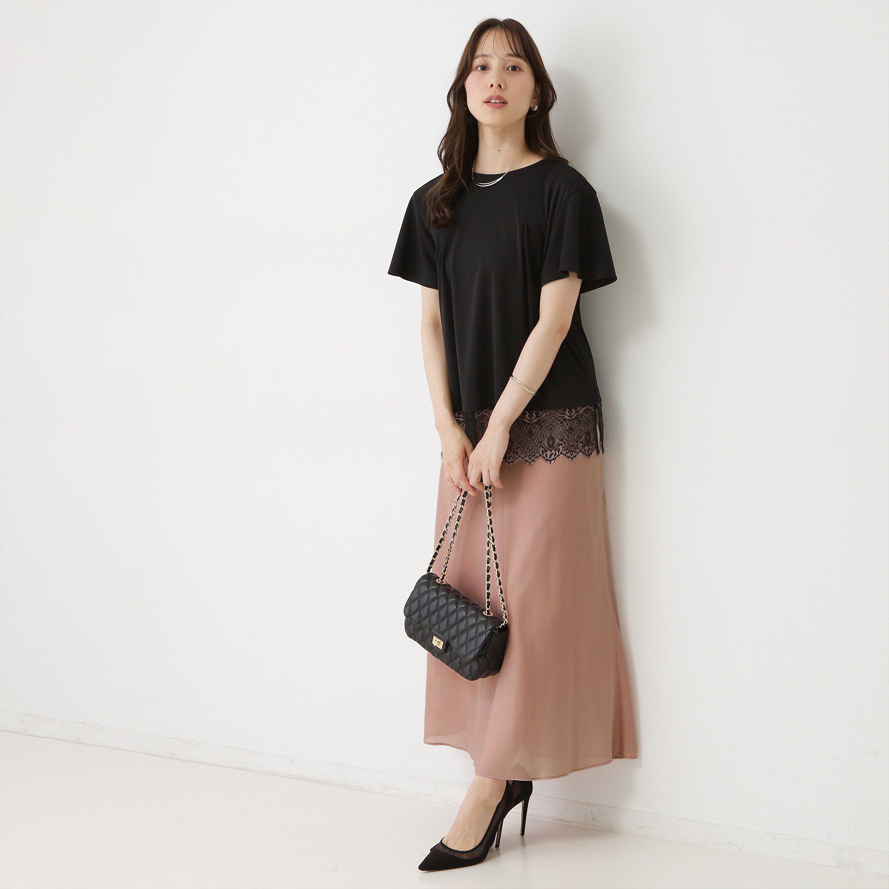 COUP DE CHANCE「【手洗い可／日本製／接触冷感】裾レースカットソー」|Tシャツ・カットソー|