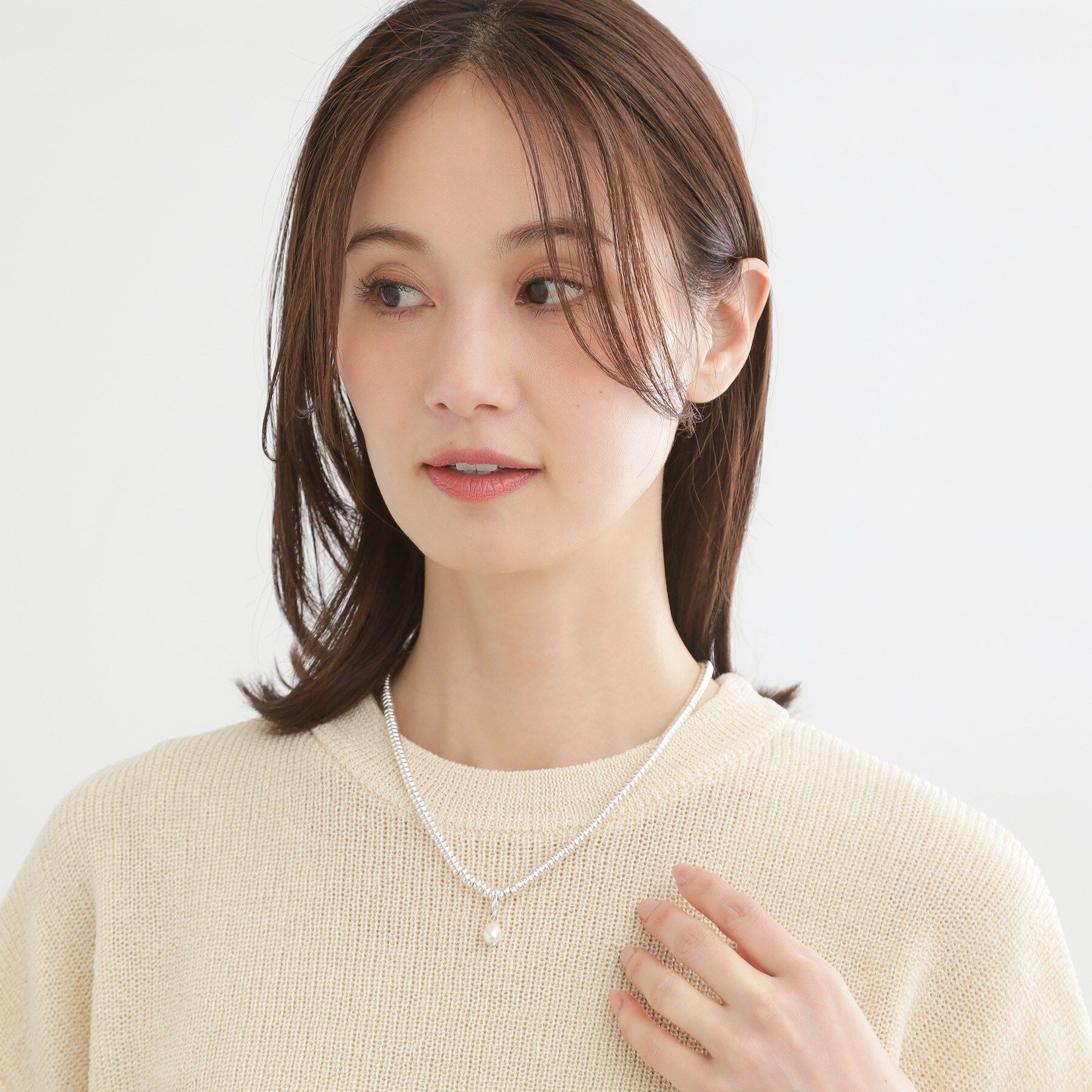 Reflect「シルバービーズショートネックレス」|ネックレス|