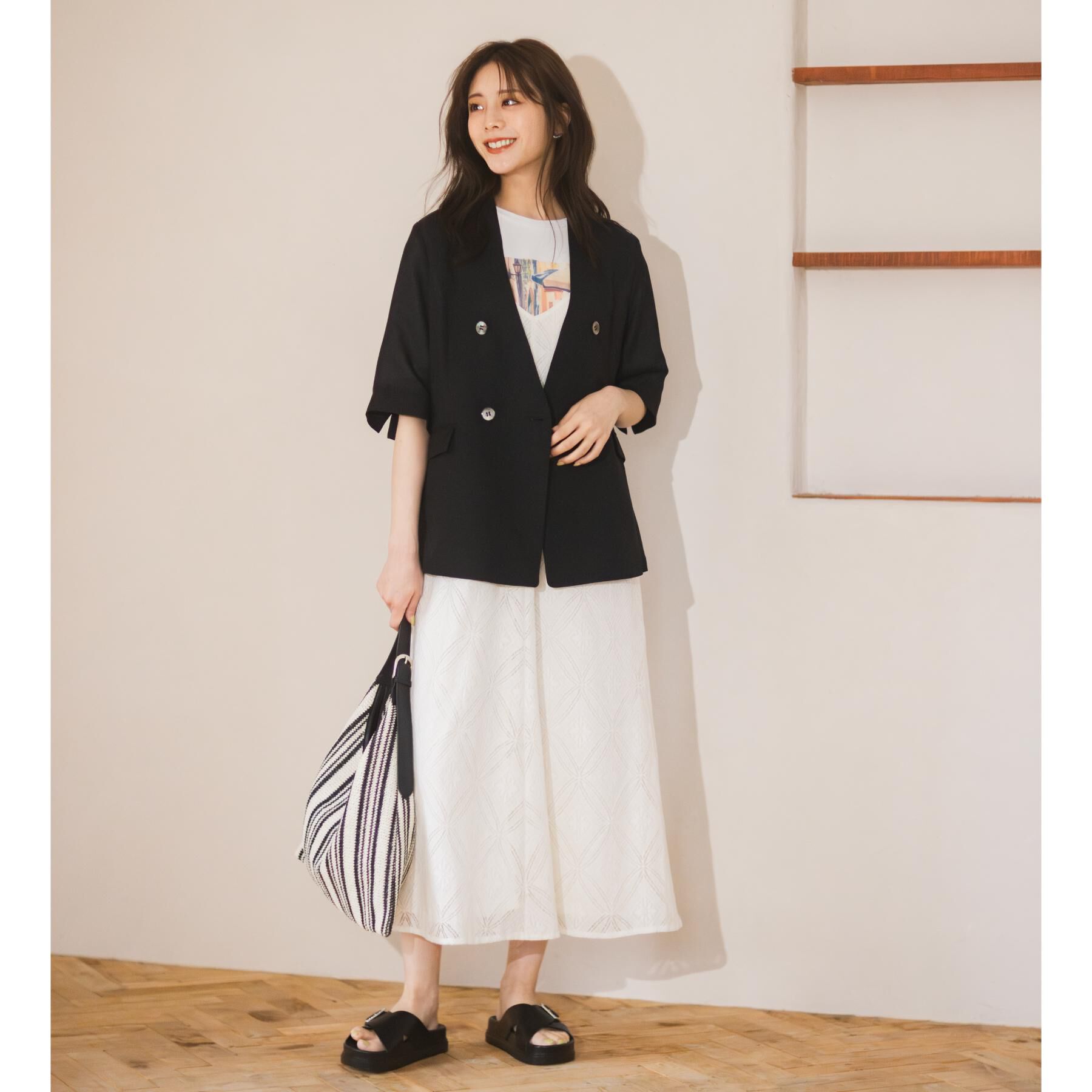 grove「【UVカット/接触冷感】プリントアソート5分袖Tシャツ」|Tシャツ・カットソー|