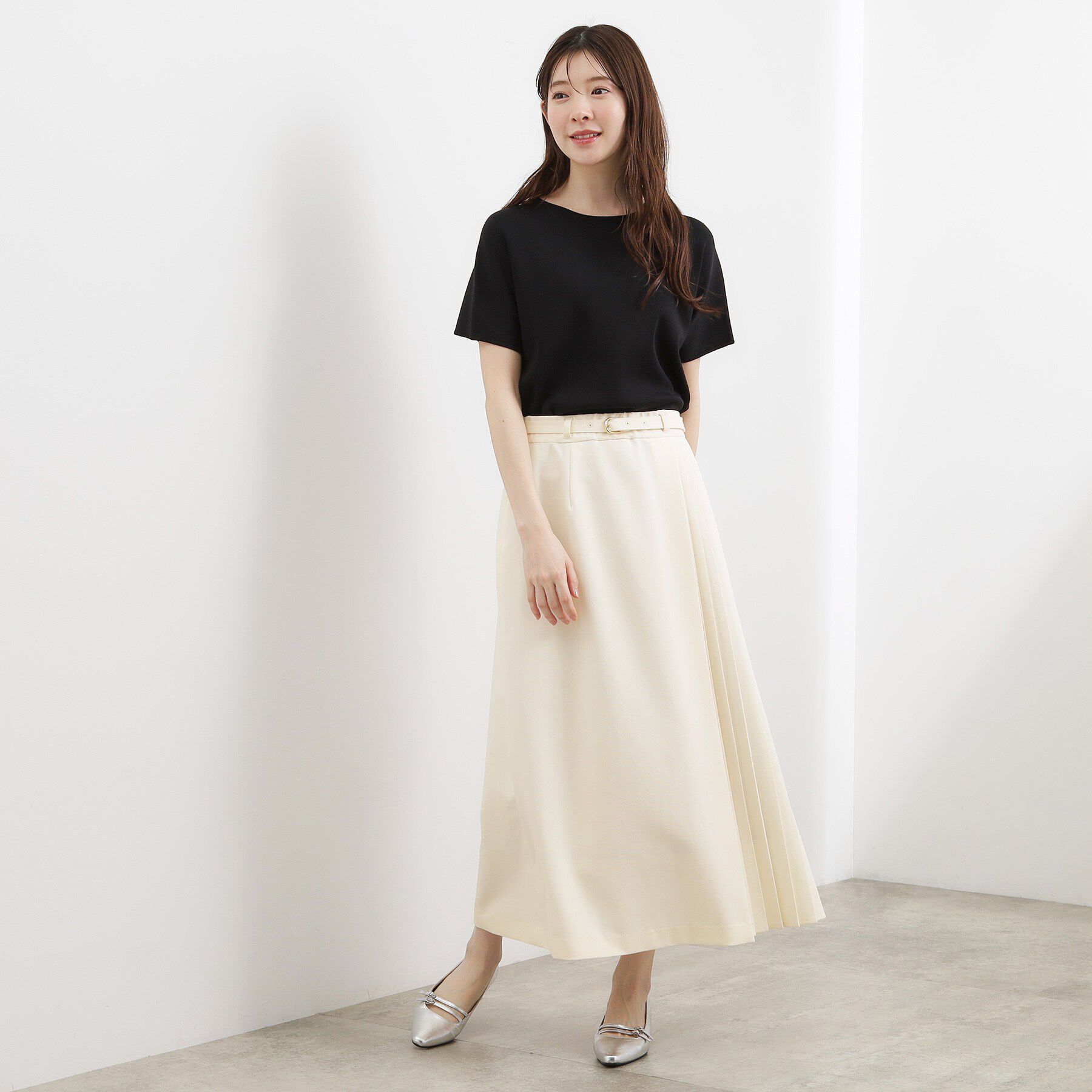 grove「【2WAY・洗える】プリーツ位置を変えられる、フレアスカート」|スカート|