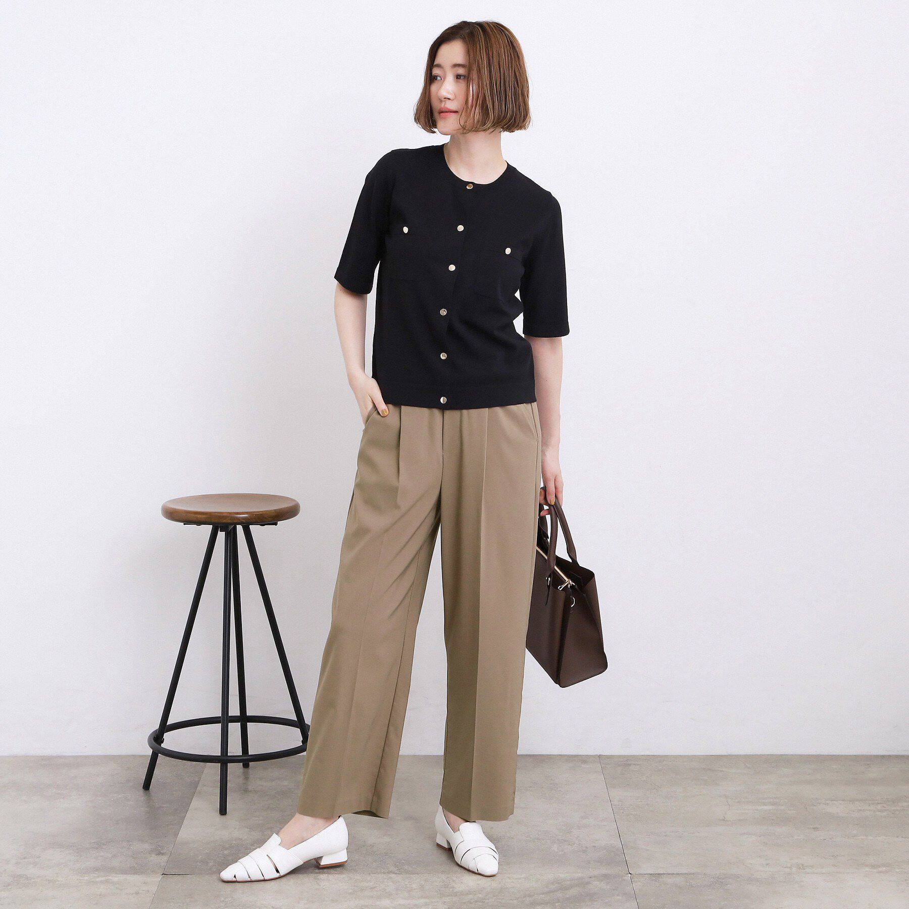 grove「暑い季節もきれいが続く！センタープレスが取れにくい、ハイパーストレッチワイドパンツ」|その他|