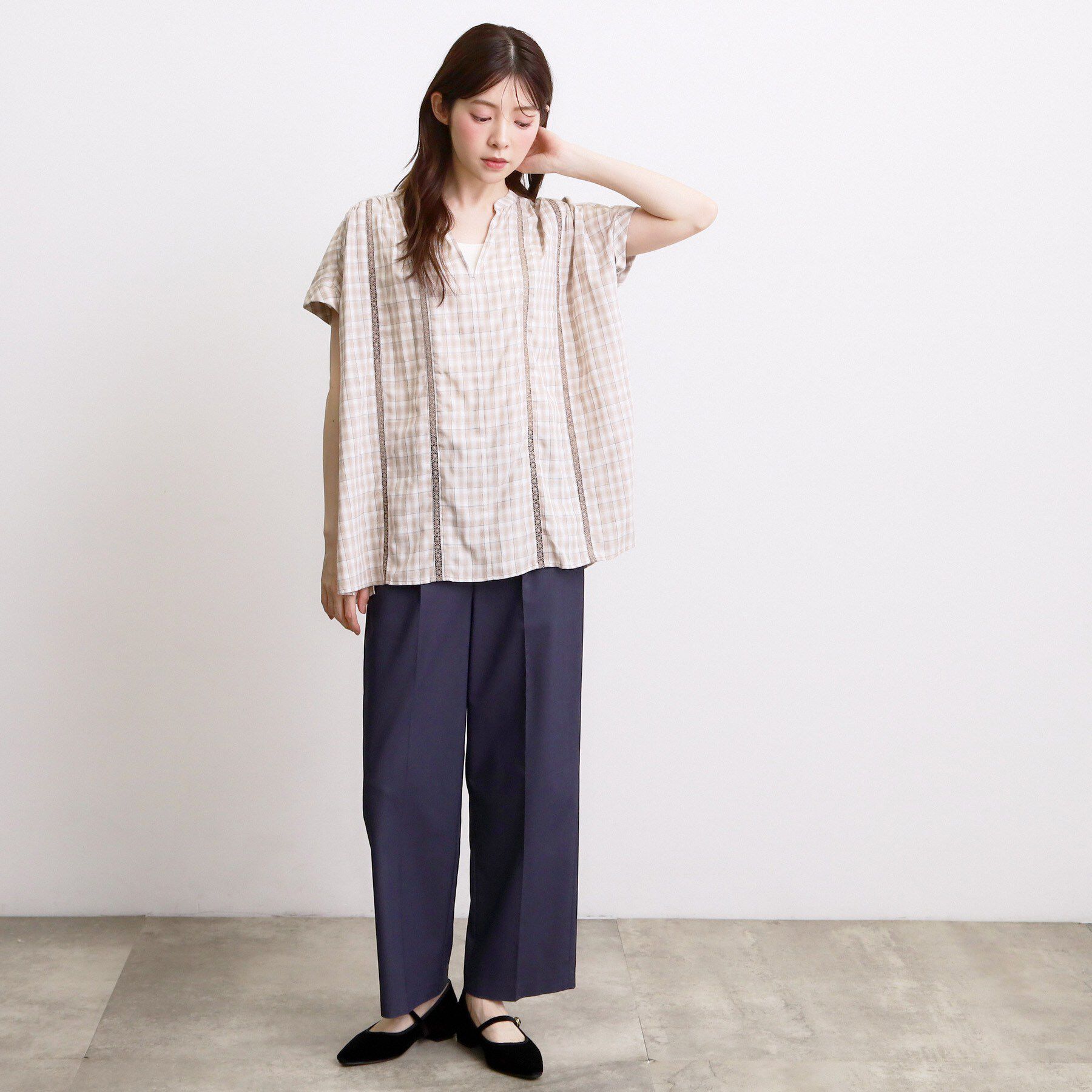 grove「【体系カバー◎】レースデザインスキッパーブラウス」|シャツ・ブラウス|