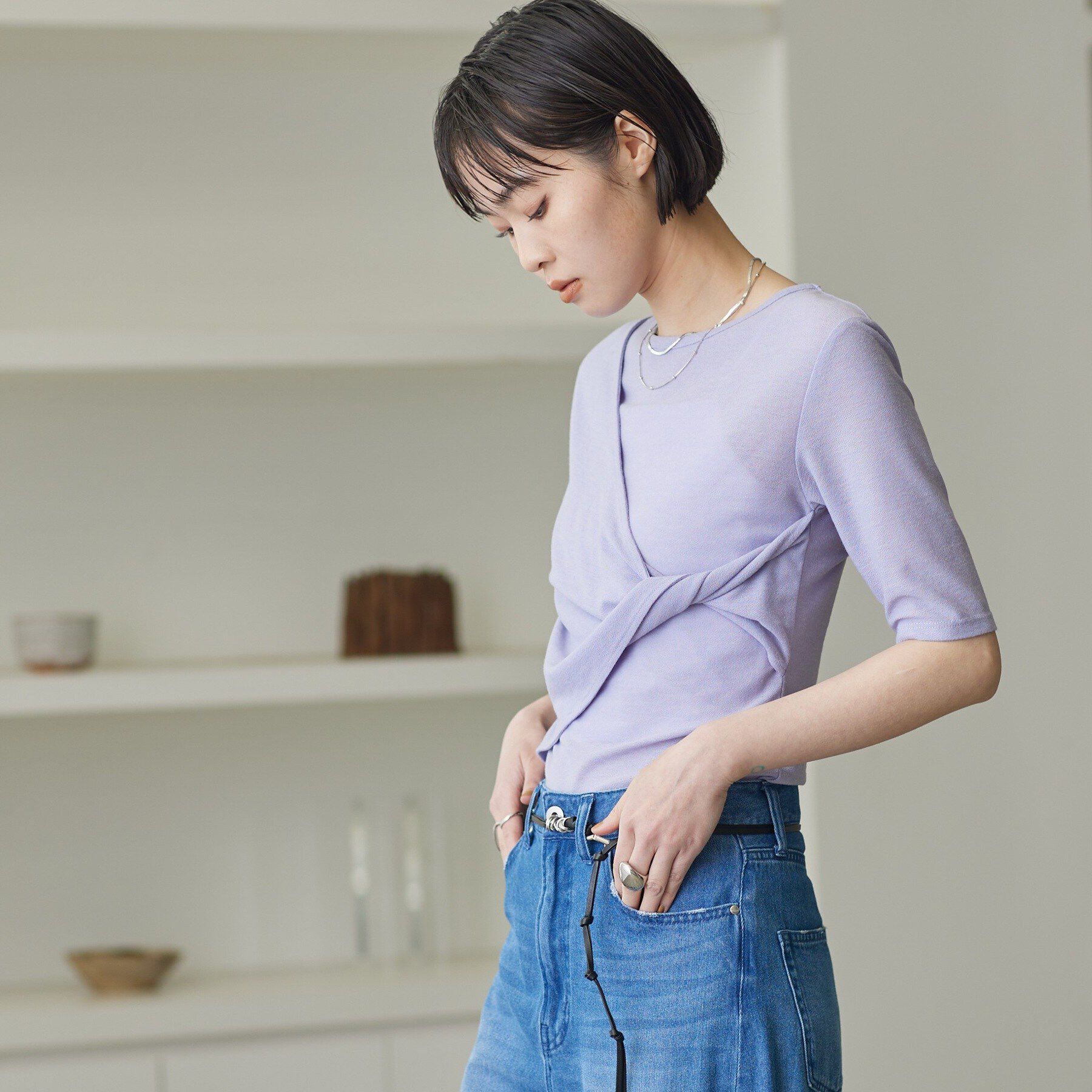 GALLEST「ツイストガーゼカットソー」|Tシャツ・カットソー|