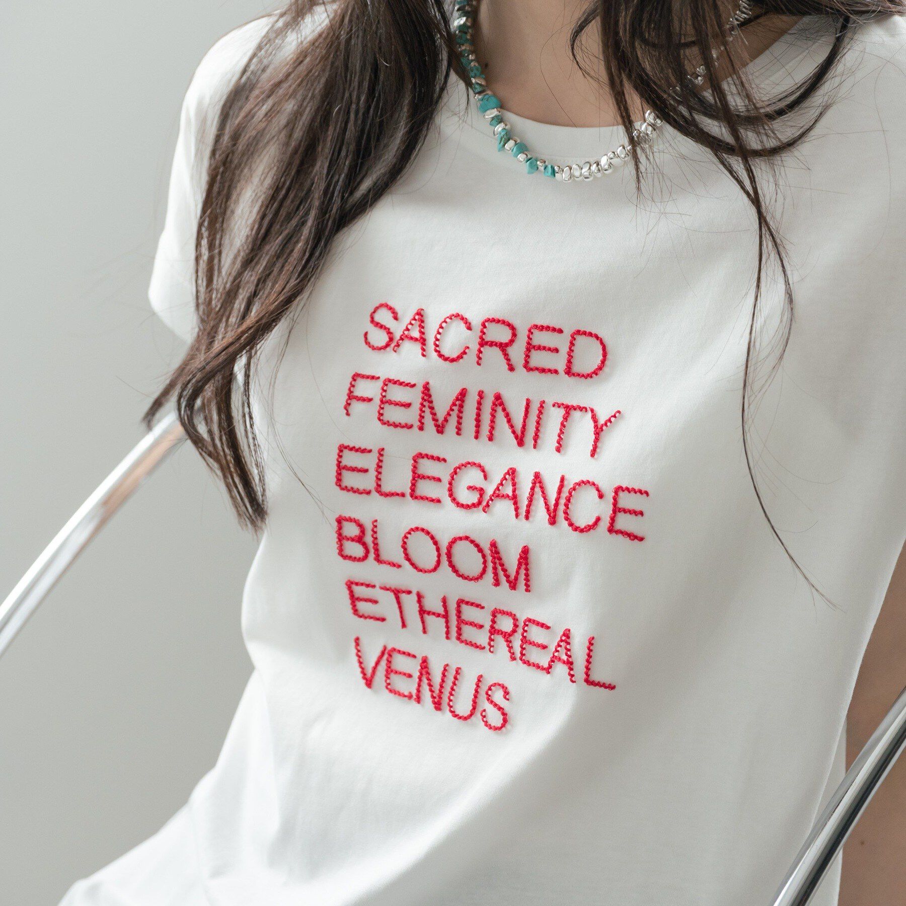 GALLEST「刺繍フレーズTシャツ【再入荷】」|Tシャツ・カットソー|