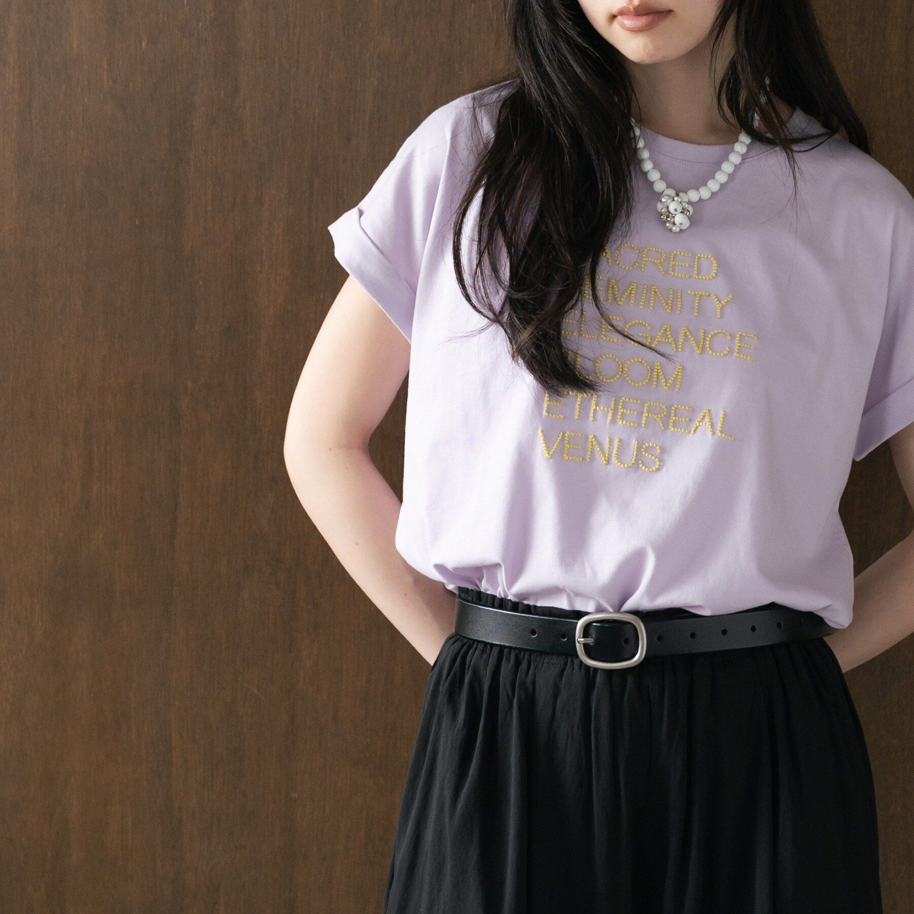 GALLEST「刺繍フレーズTシャツ【再入荷】」|Tシャツ・カットソー|