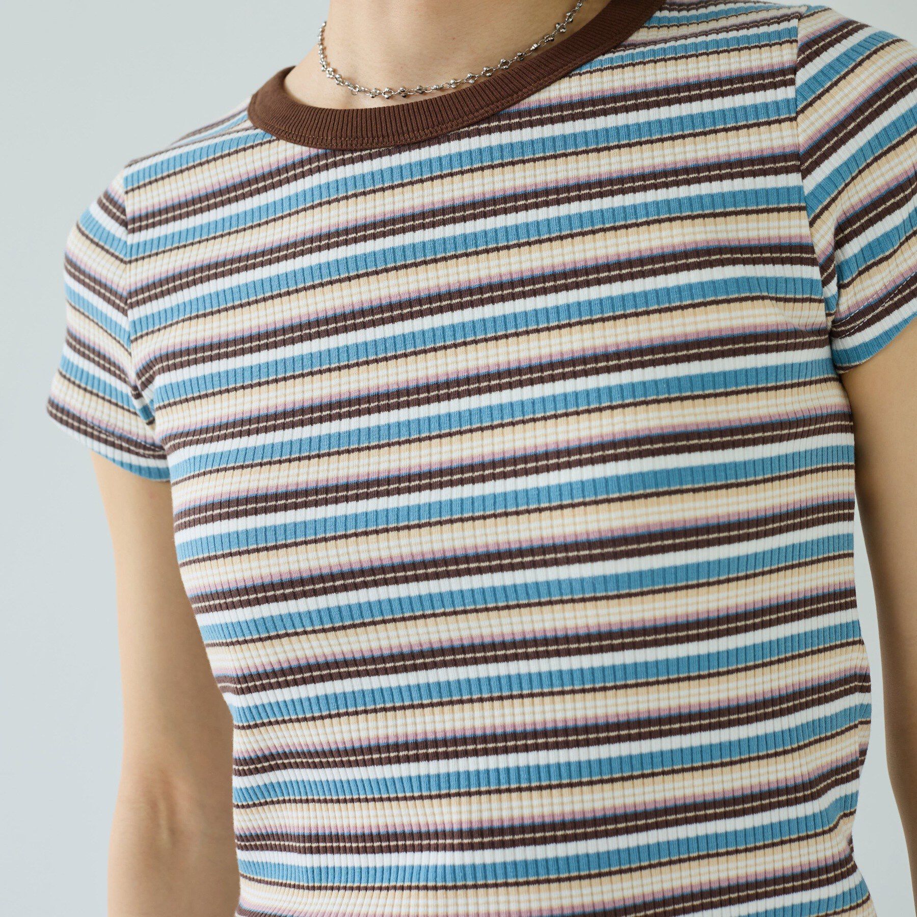 GALLEST「レトロボーダーTシャツ」|Tシャツ・カットソー|