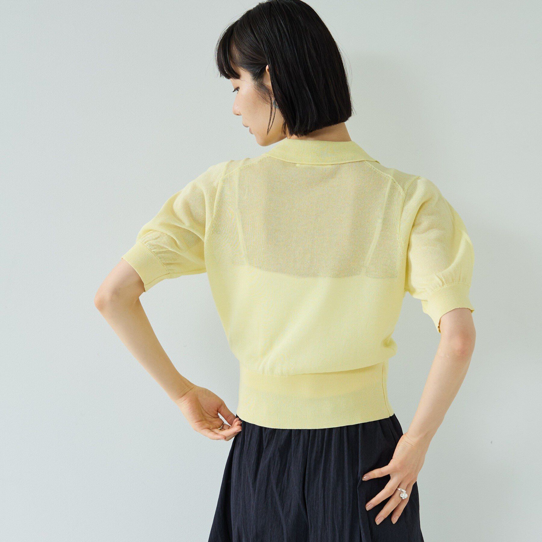 GALLEST「フォルムスリーブポロニット」|ニット・セーター|