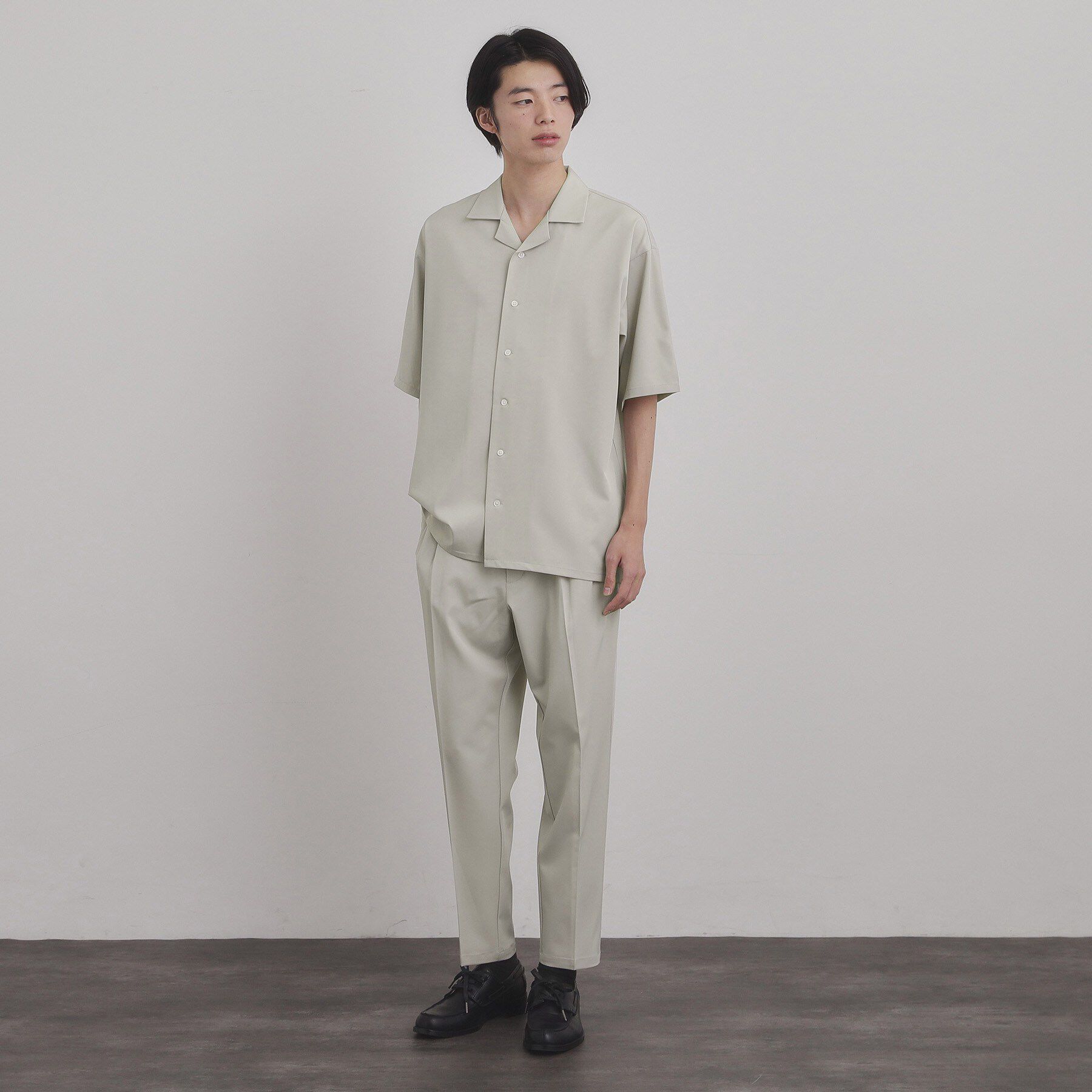 tk.TAKEO KIKUCHI「【暑い夏に最適！】ルーズトロミシャツセットアップ/上下2点セット/接触冷感/ストレッチ/洗える/オー」|スーツ|