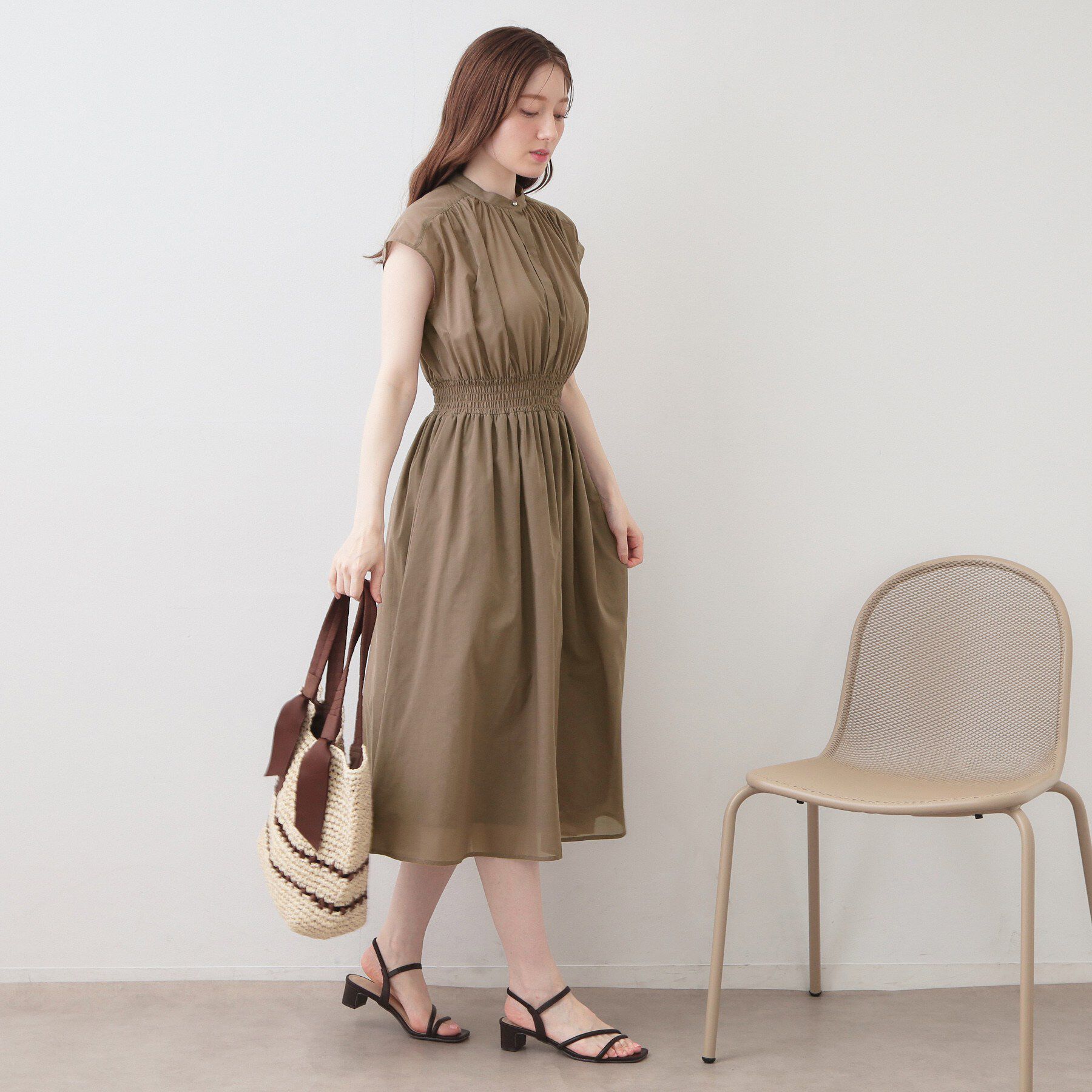 index「ギャザーワンピース【洗濯機OK／イージーアイロン】」|ワンピース|