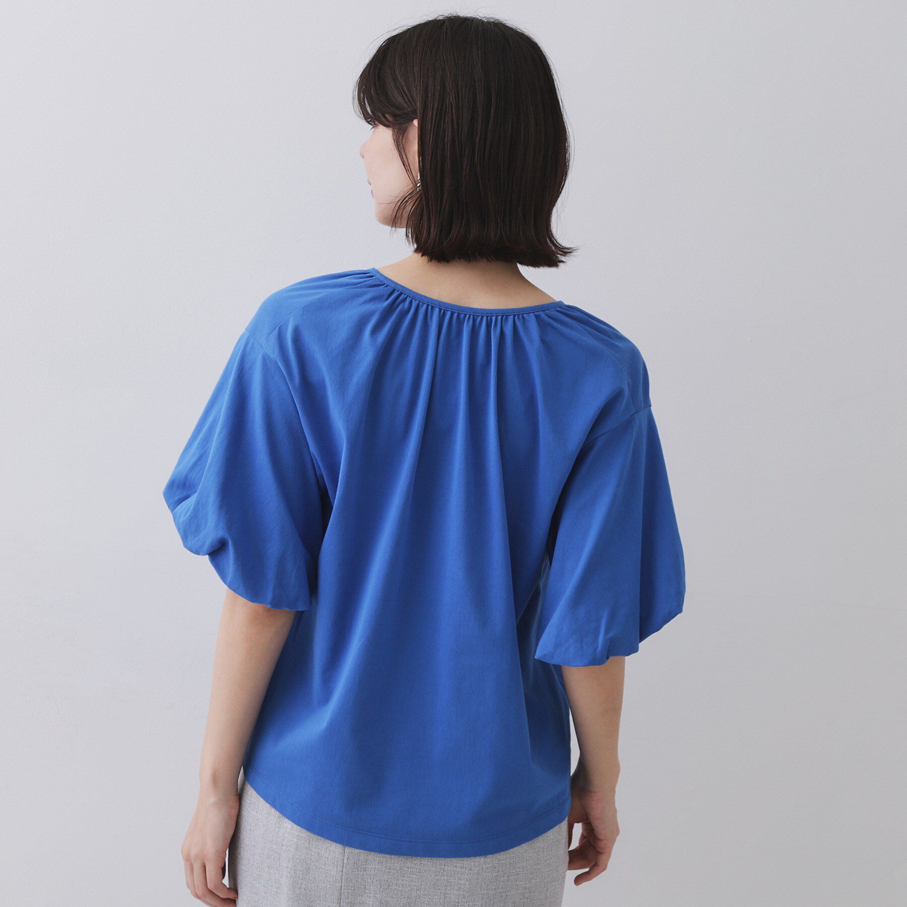OPAQUE.CLIP「バルーンスリーブトップス／セットアップ対応【UVケア／接触冷感／洗濯機洗い可】」|Tシャツ・カットソー|
