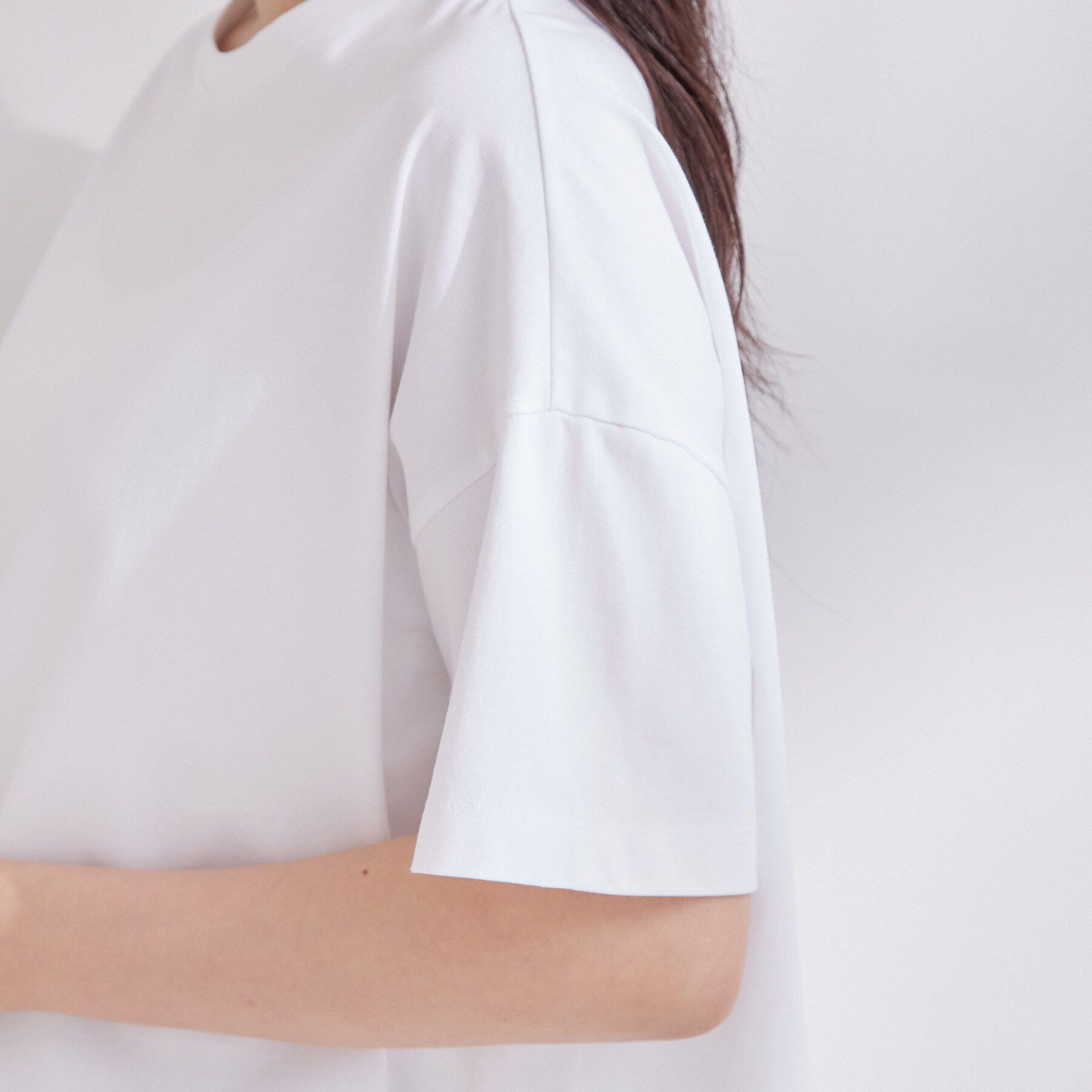 OPAQUE.CLIP「裾レースカットソー【洗濯機OK】」|Tシャツ・カットソー|