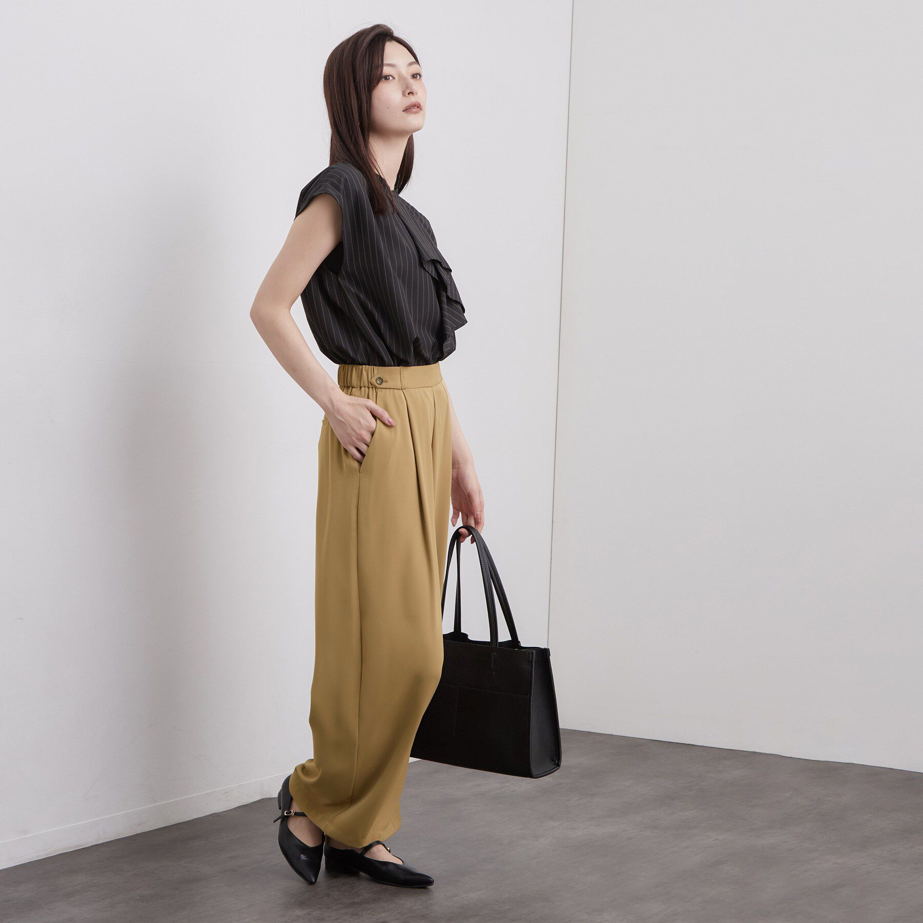 OPAQUE.CLIP「ボウタイフリルブラウス【洗濯機OK】」|シャツ・ブラウス|