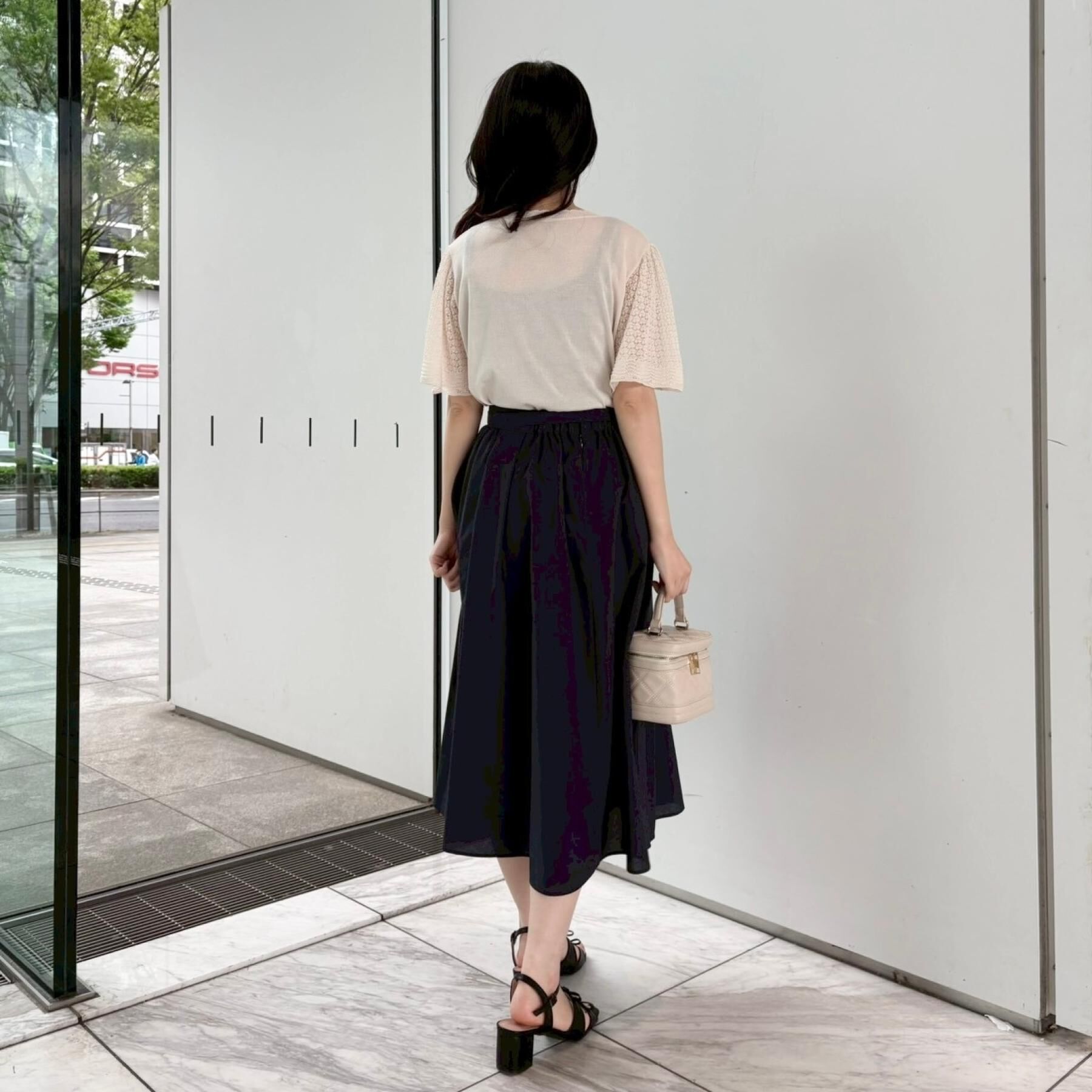 Couture broach「【洗える】パレットボイル 細リボン付きスカート」|スカート|