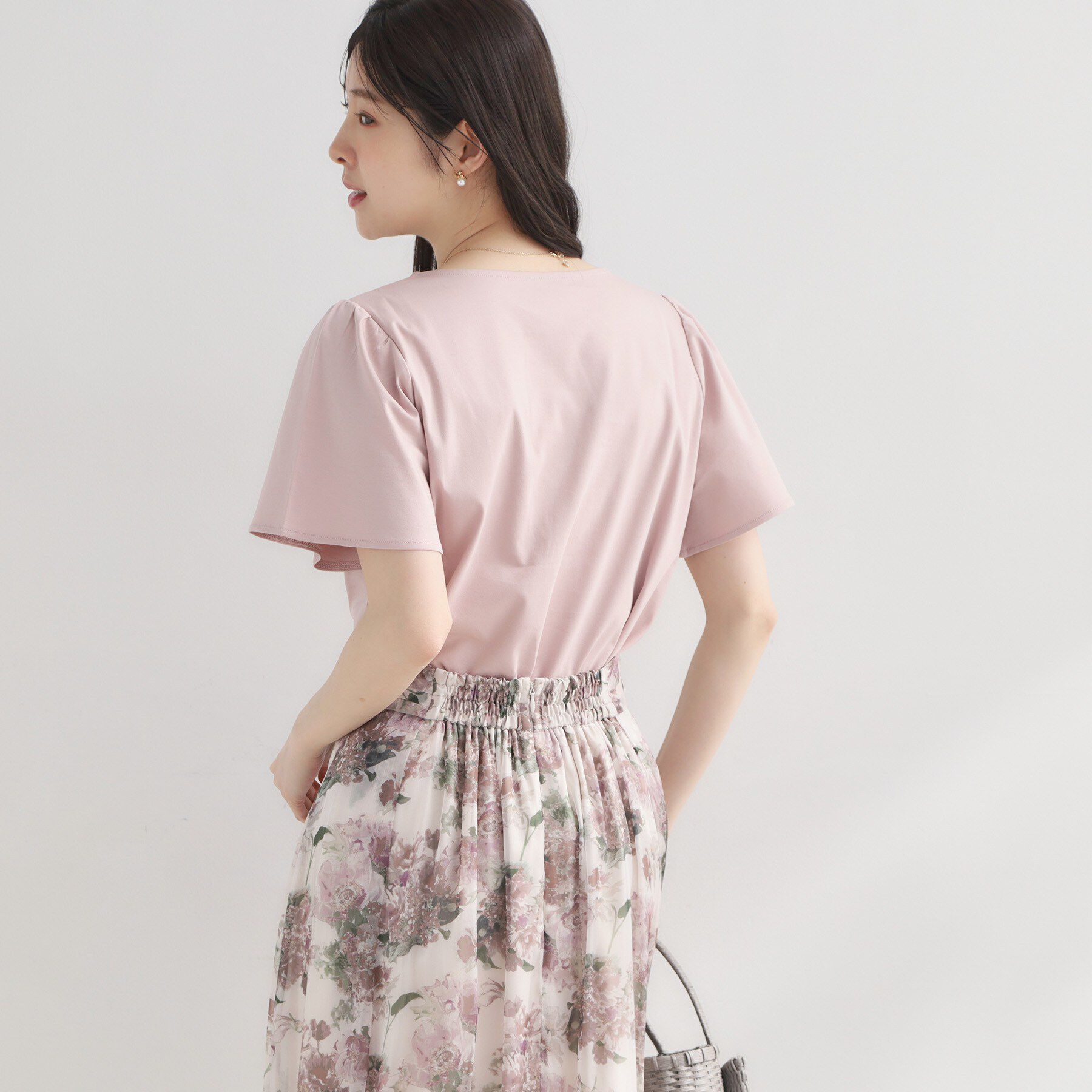 Couture broach「【接触冷感・UVカット・洗える】トゥシューズプリントTシャツ」|Tシャツ・カットソー|