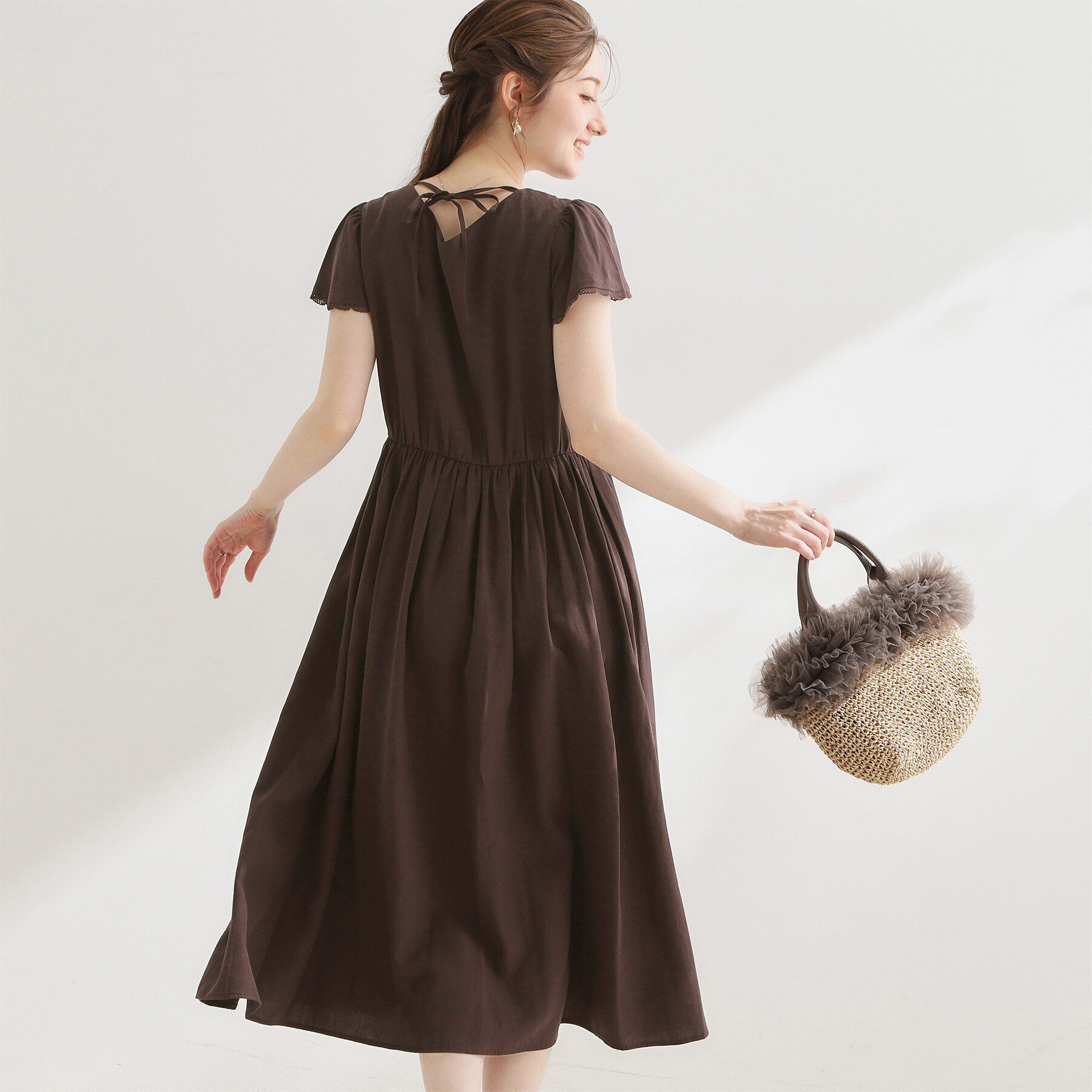 Couture broach「【洗える】バックリボンOP」|ワンピース|