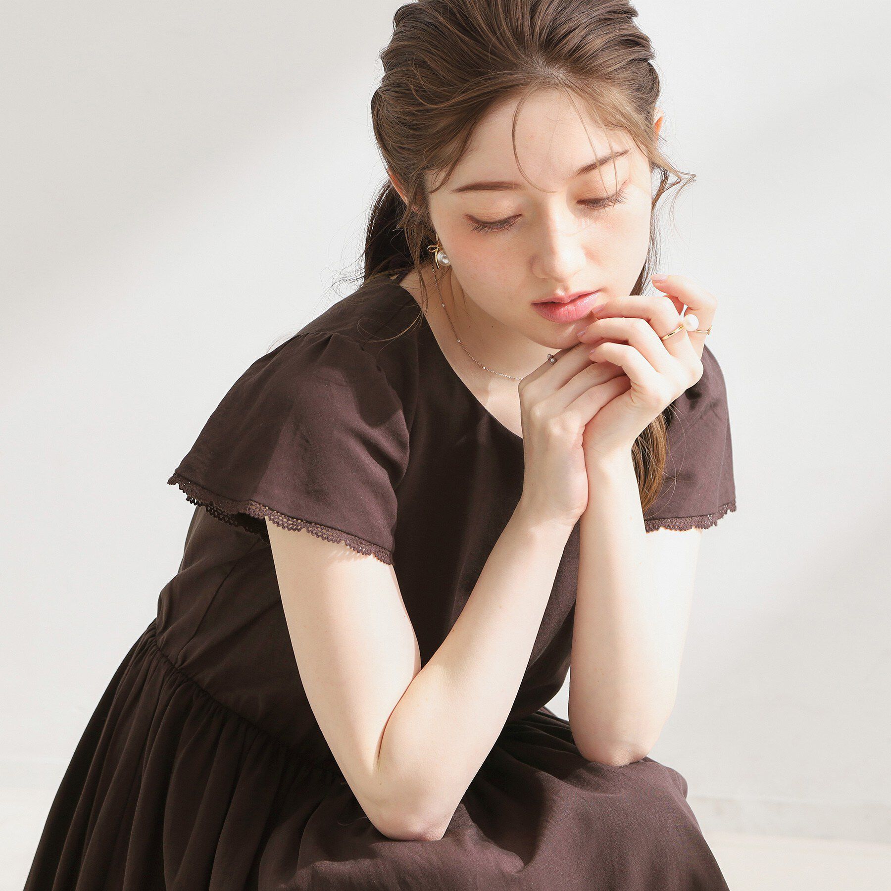 Couture broach「【洗える】バックリボンOP」|ワンピース|