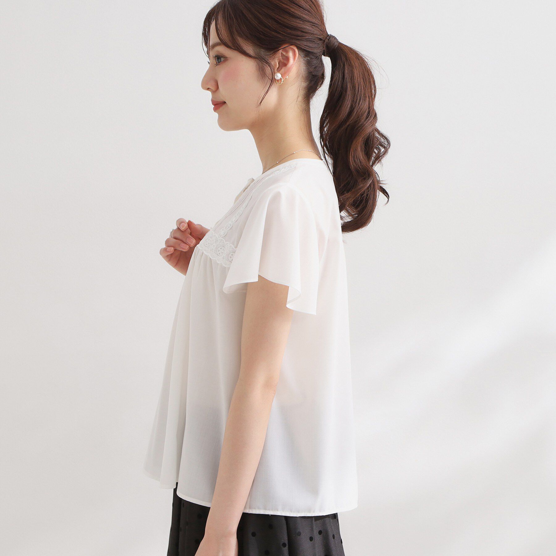 Couture broach「レースハギブラウス」|シャツ・ブラウス|