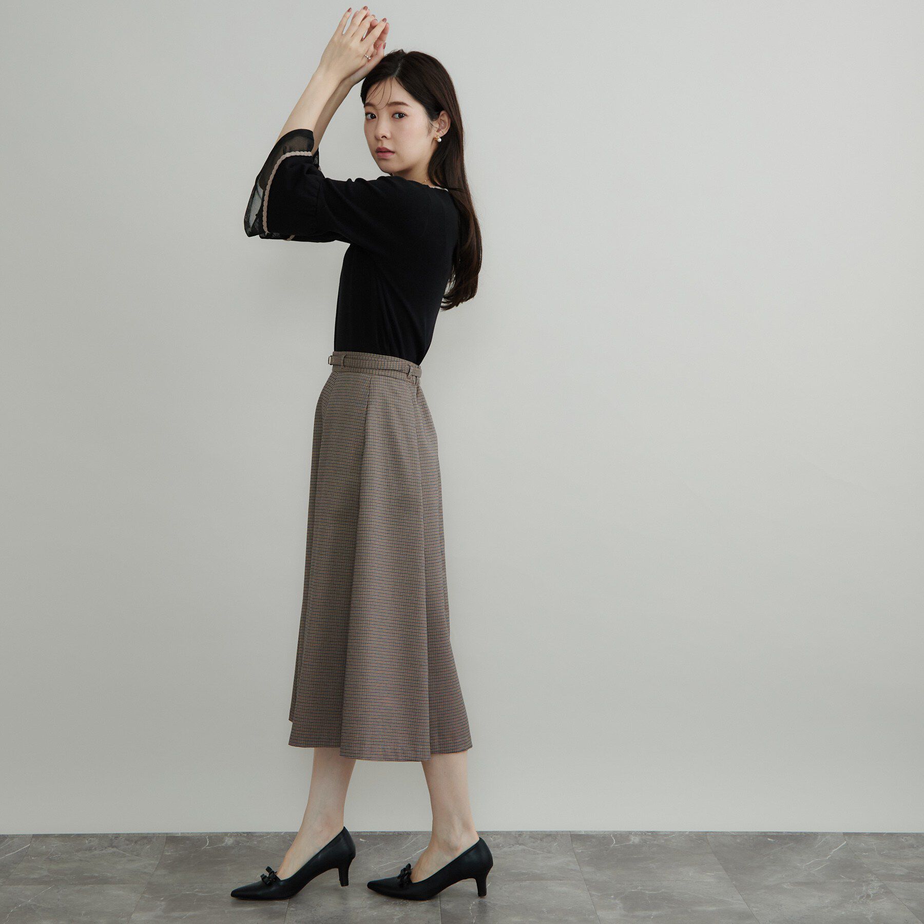 Couture broach「シアーフレアー袖ニットトップス」|ニット・セーター|