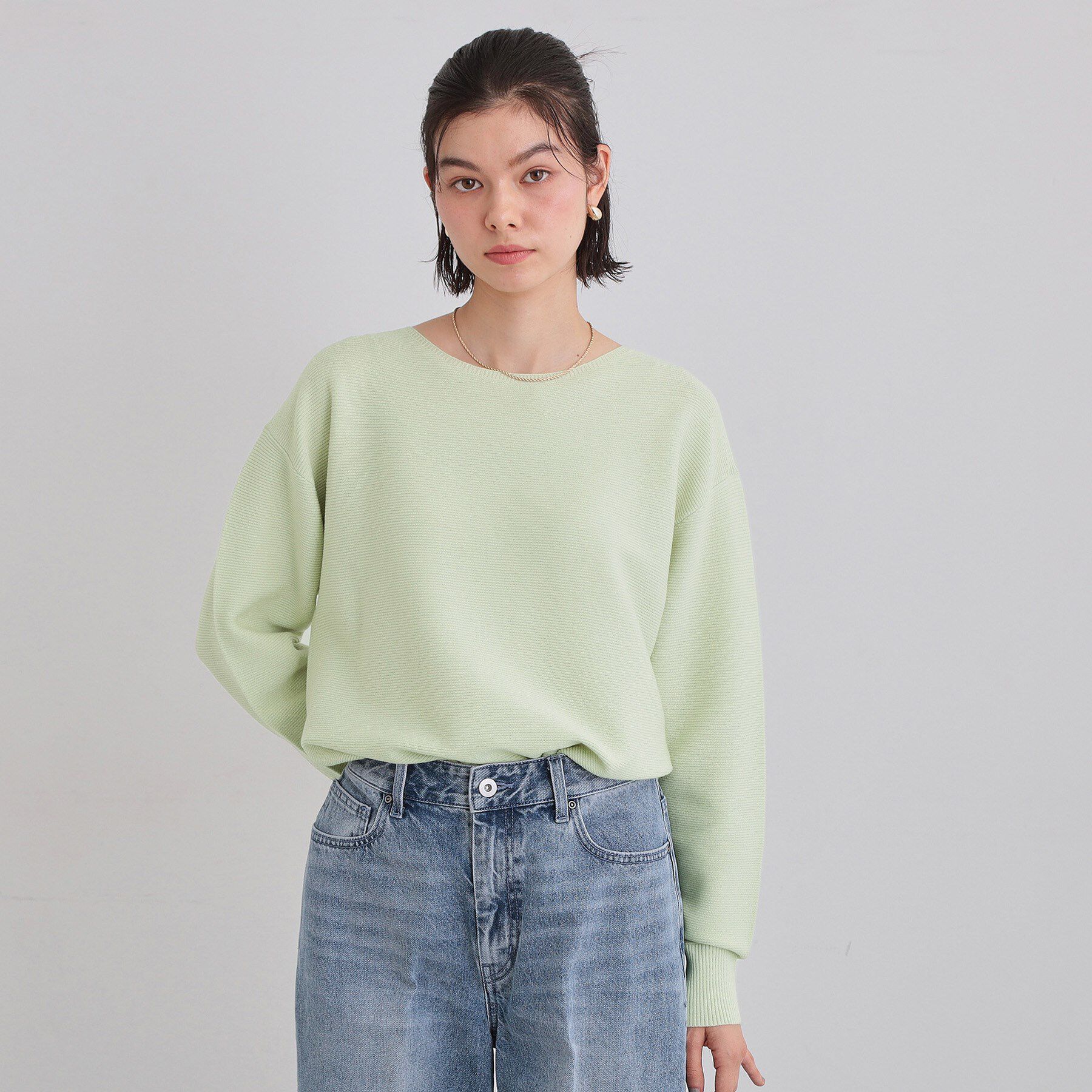 THE SHOP TK「【S-XLサイズ/選べる6色】どこから見ても美しい ガーターニット/洗濯機OK」|ニット・セーター|