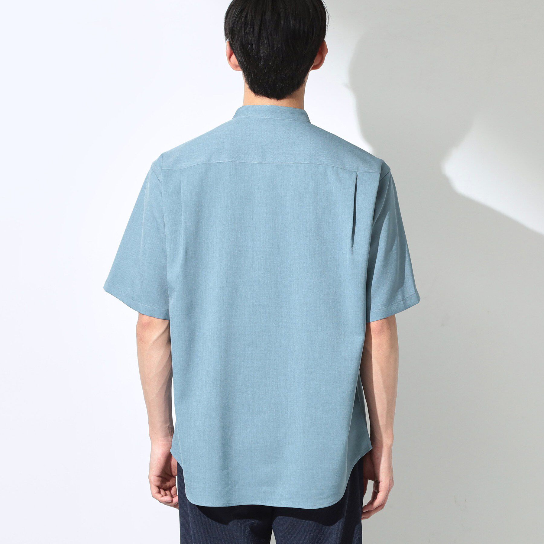 THE SHOP TK「LITE TEX バンドカラー半袖シャツ 接触冷感/吸水速乾/UVカット/アンチピリング/イージーケ」|シャツ・ブラウス|