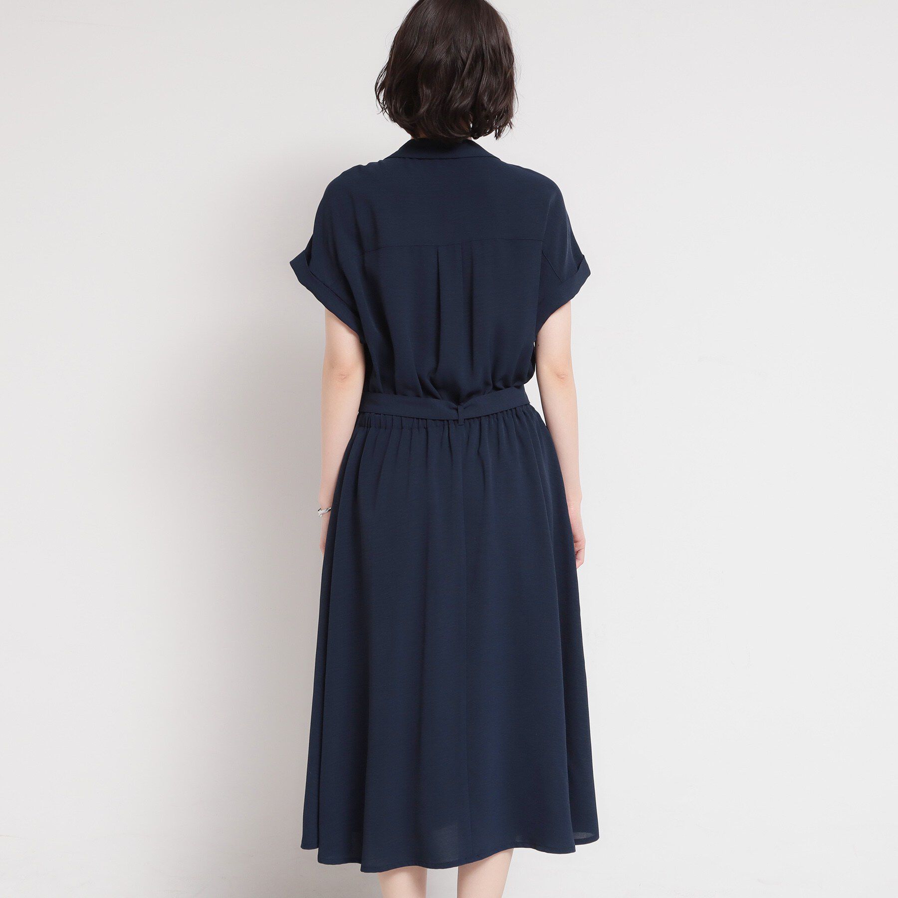 THE SHOP TK「【S-XL/ひんやり/防しわ】欲しいが詰まった 上品フィット＆フレアワンピース」|ワンピース|