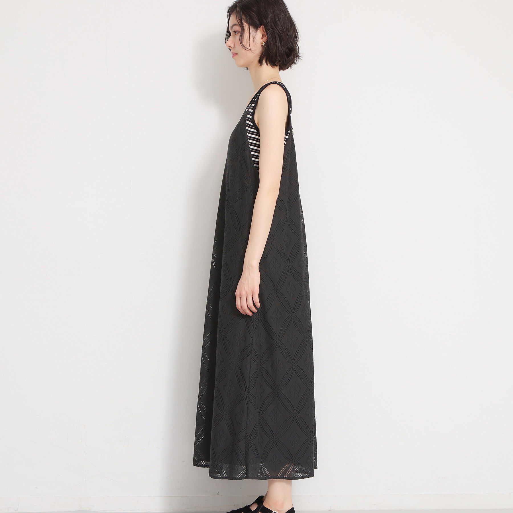 THE SHOP TK「ほんのり品の良い甘さ レースキャミワンピース」|ワンピース|