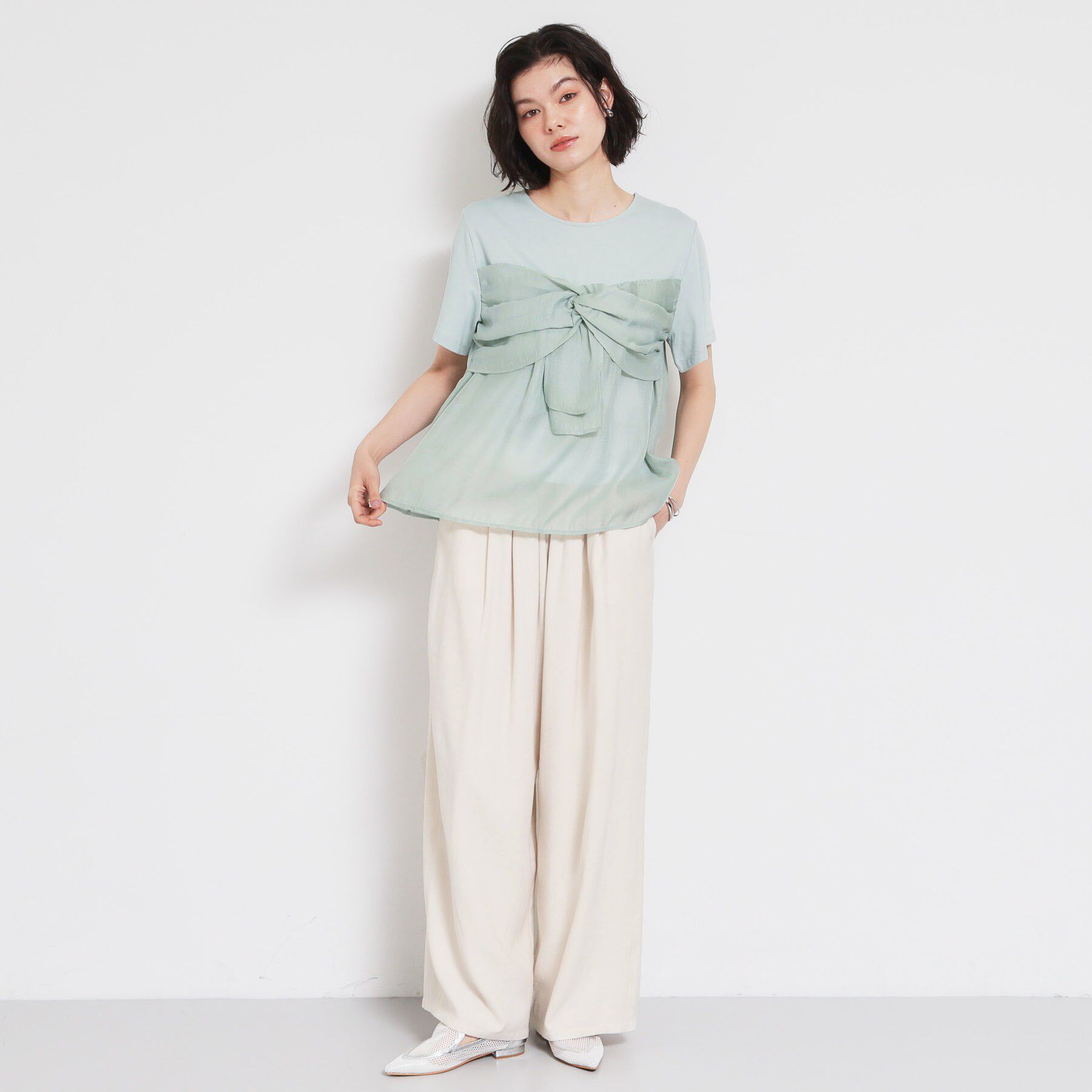 THE SHOP TK「さらりと心地よい リネンライクワイドパンツ」|その他|