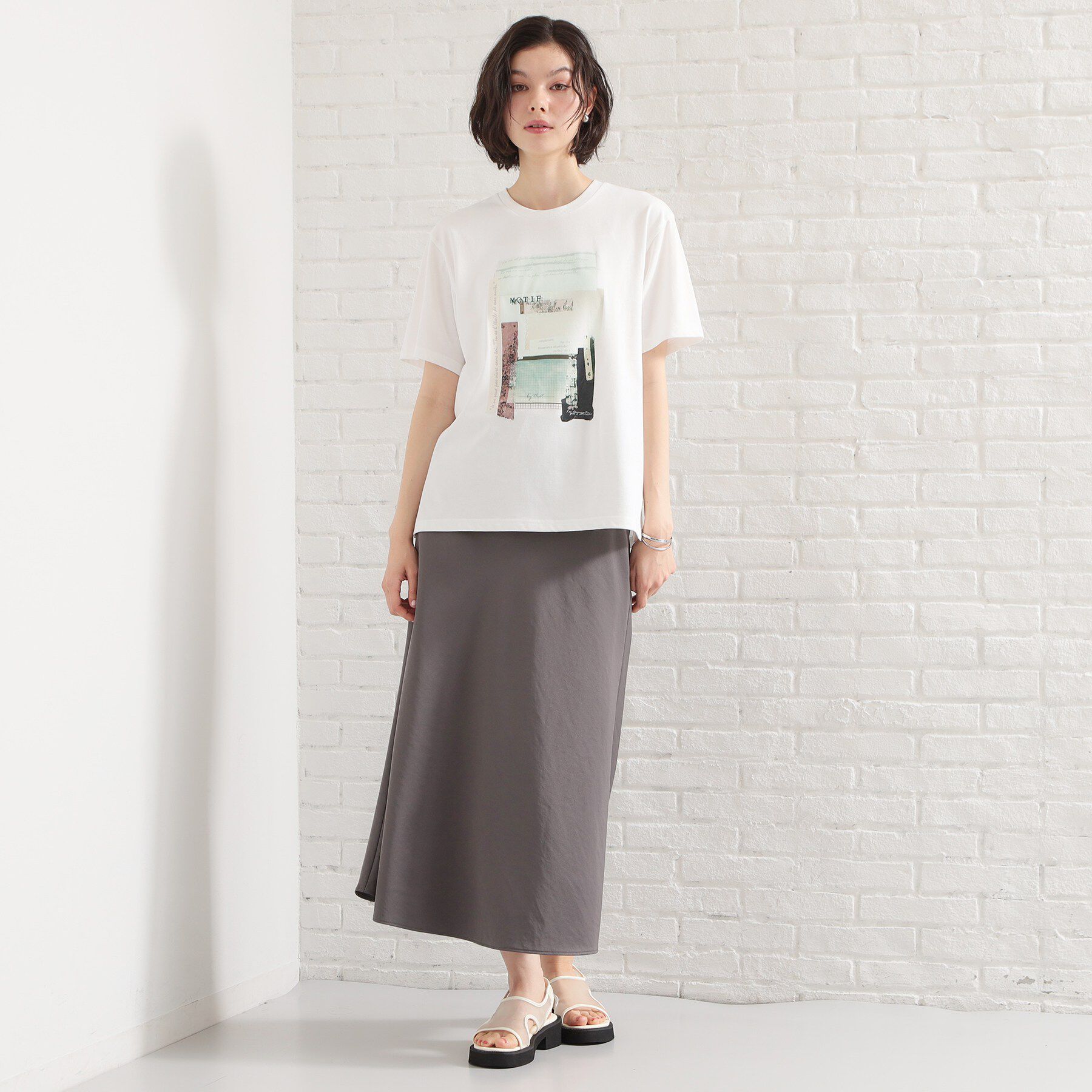 THE SHOP TK「【ひんやりさらさら】ロゴアソートクルーネックTシャツ」|Tシャツ・カットソー|