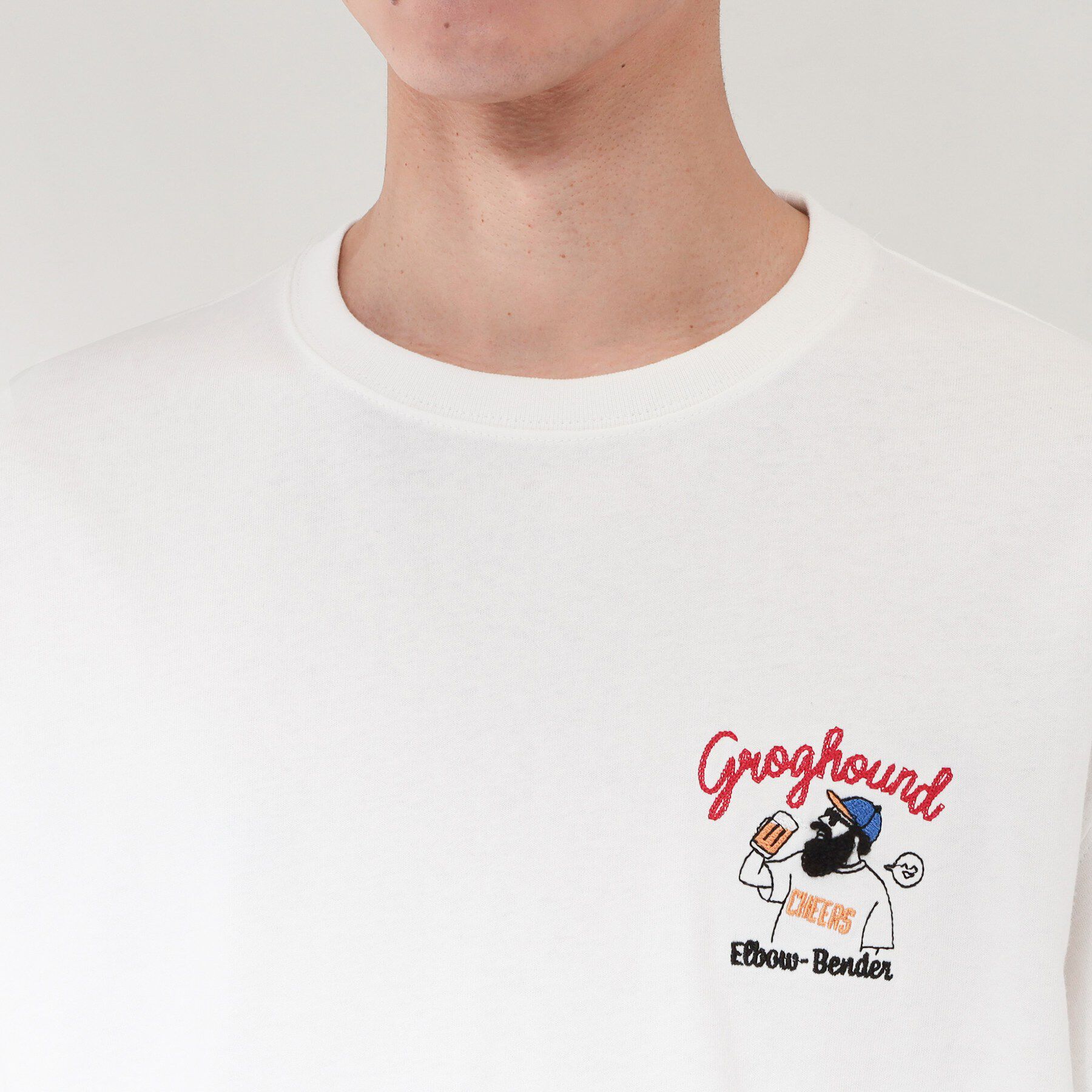 THE SHOP TK「ヒゲオジ サガラ刺繍 半袖Tシャツ 【洗濯機OK】」|Tシャツ・カットソー|