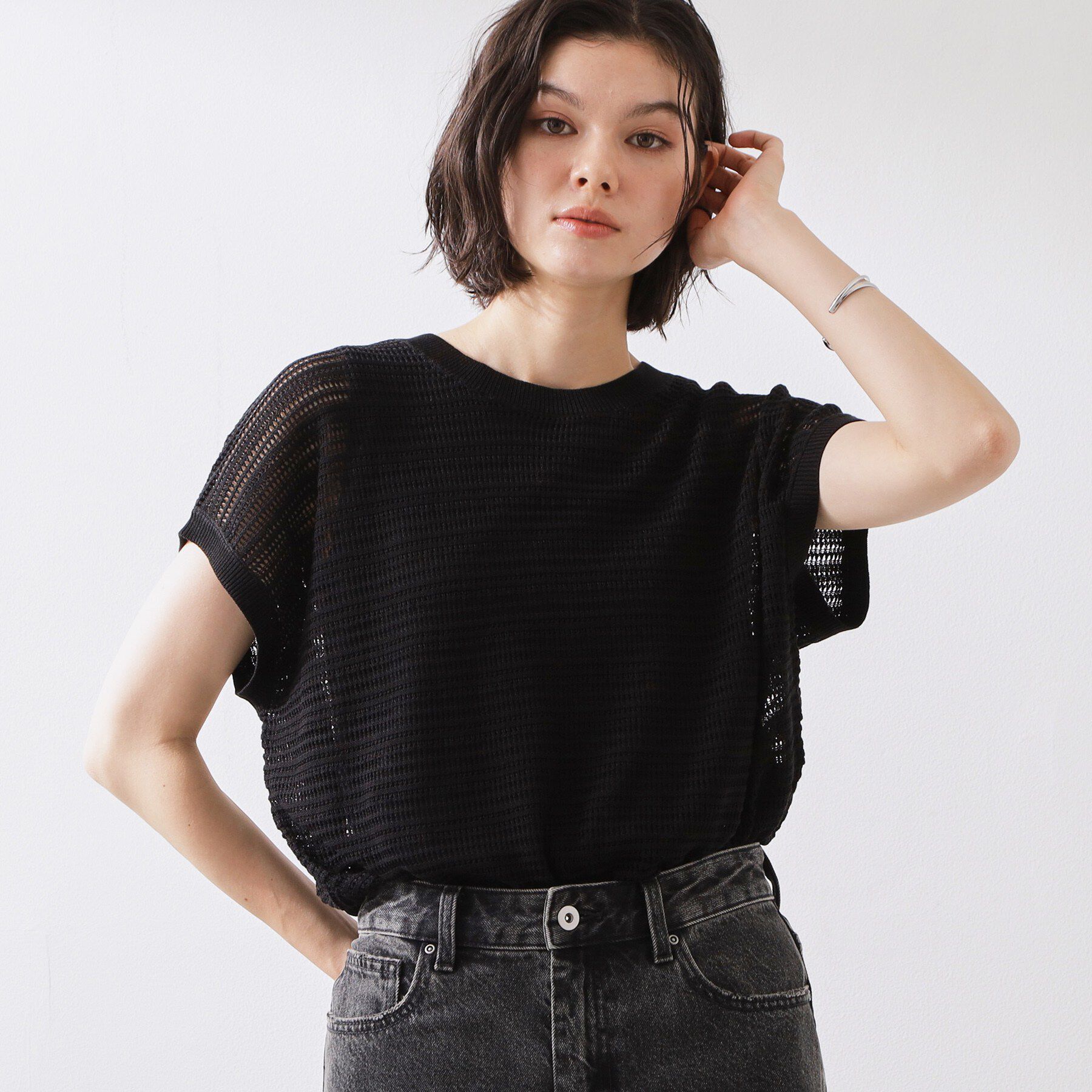 THE SHOP TK「【2点セット】メッシュニット+タンクトップ」|その他|
