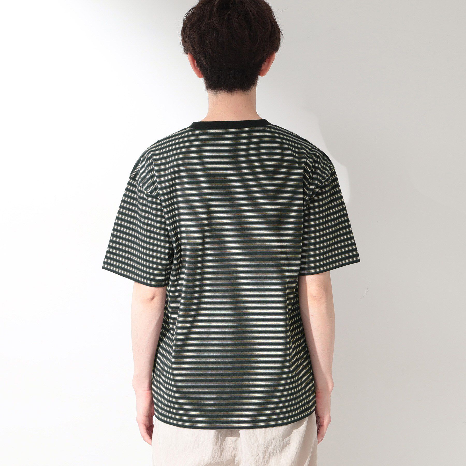 THE SHOP TK「COOLボーダー 半袖Tシャツ 接触冷感／洗濯機OK」|Tシャツ・カットソー|