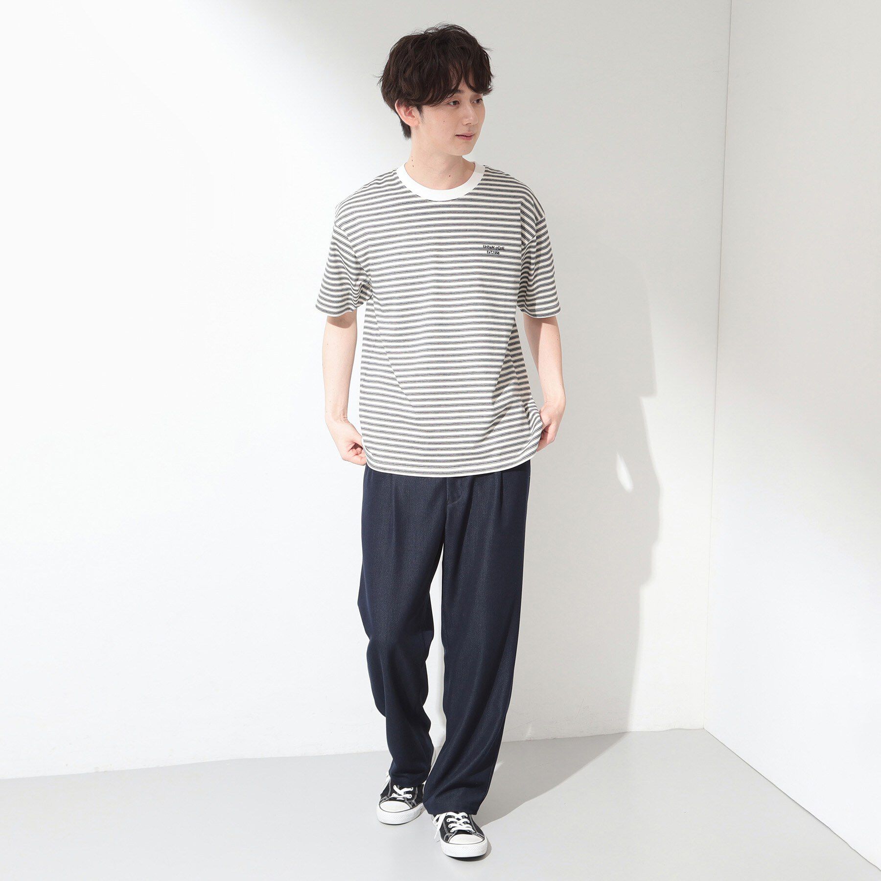 THE SHOP TK「COOLボーダー 半袖Tシャツ 接触冷感／洗濯機OK」|Tシャツ・カットソー|