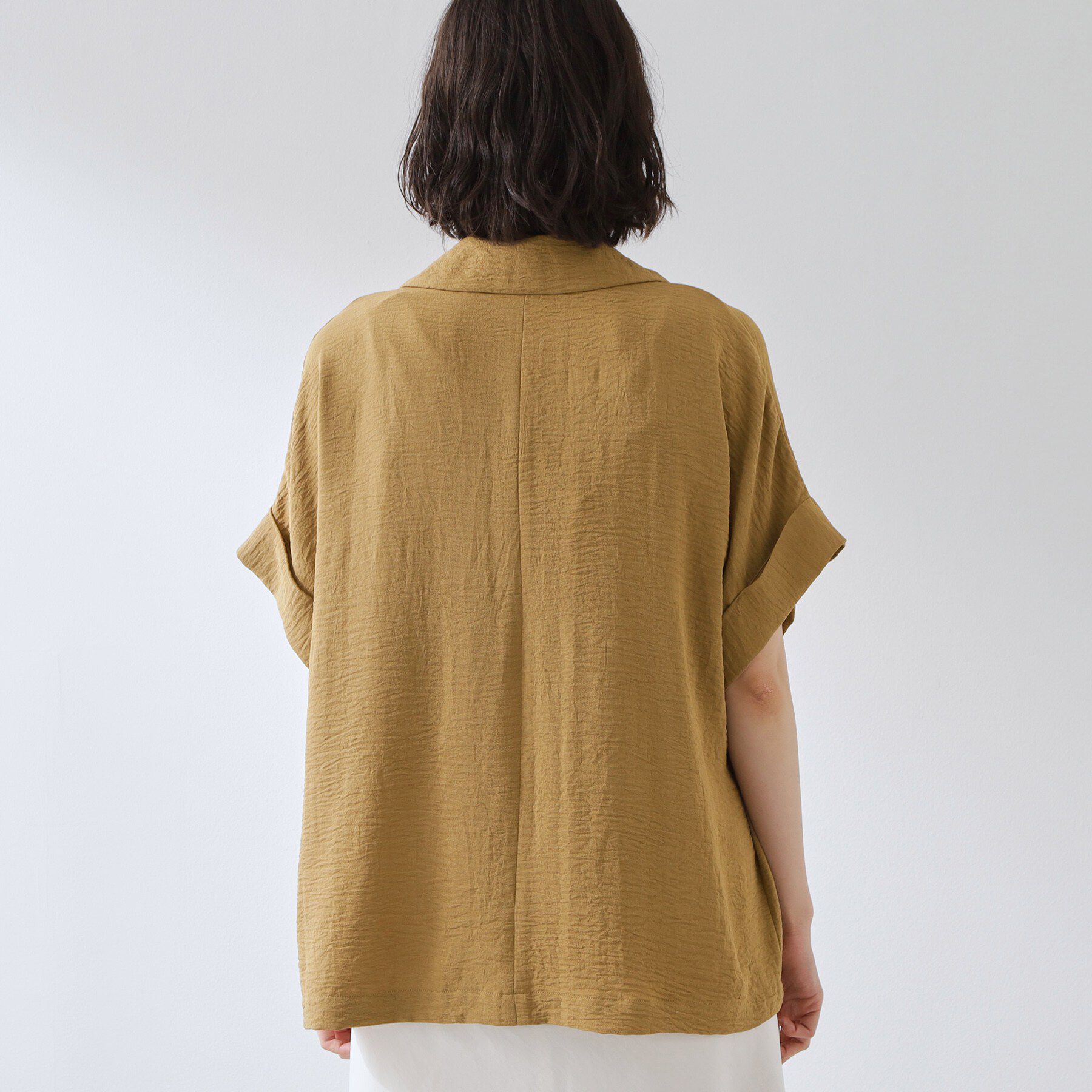 THE SHOP TK「【ひんやり/吸水速乾/UV/防しわ】ON/OFFどちらにも 軽やか半袖ジャケット」|テーラードジャケット|