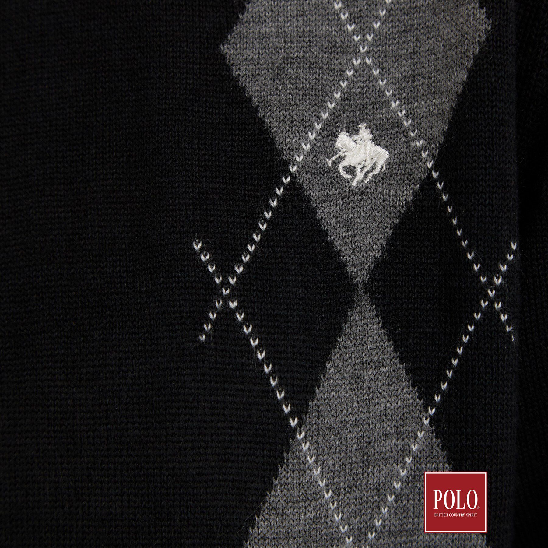 THE SHOP TK「POLO BCS/アーガイル半袖ニット」|ニット・セーター|