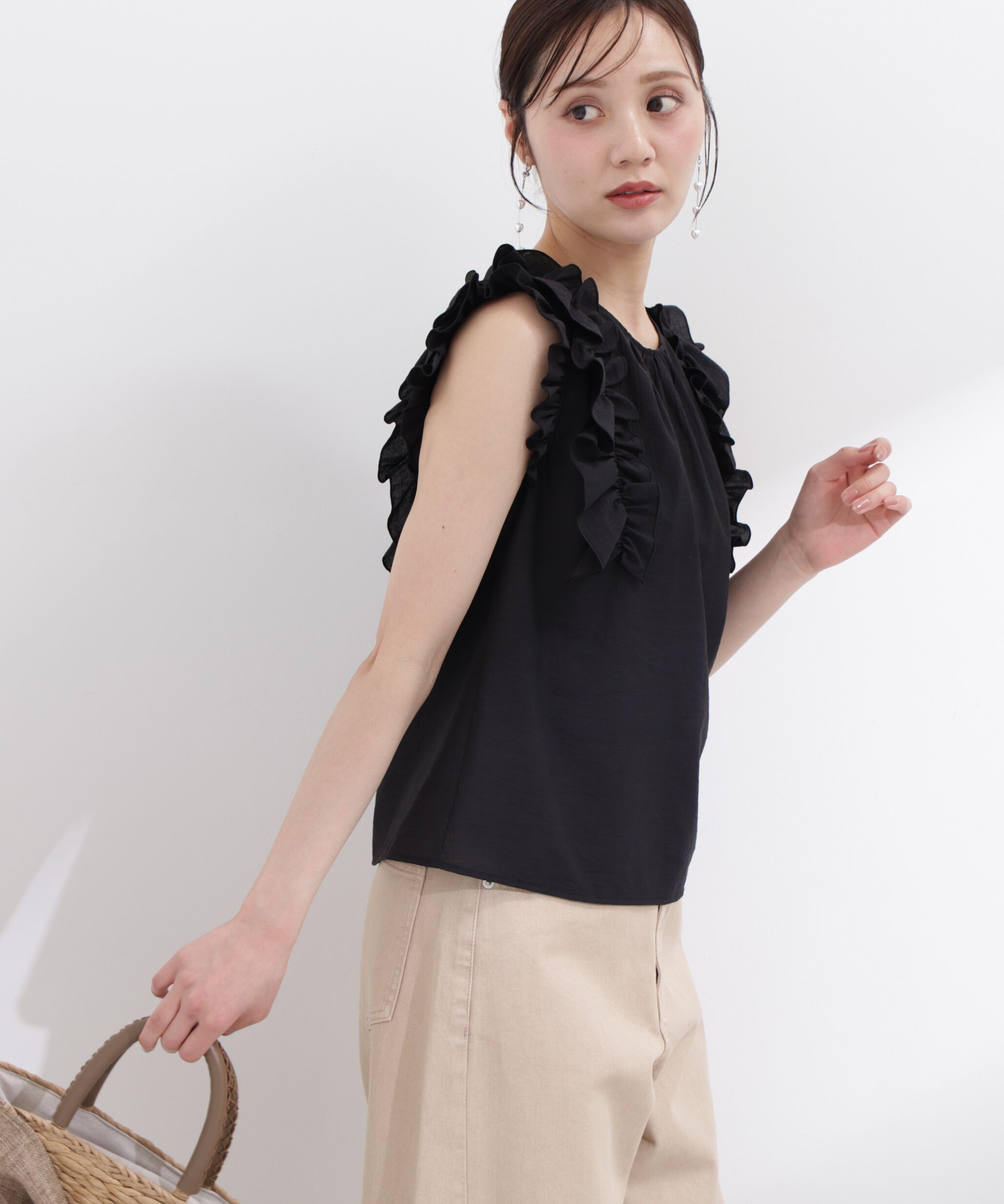 PROPORTION BODY DRESSING「ボリュームラッフルブラウス」|シャツ・ブラウス|