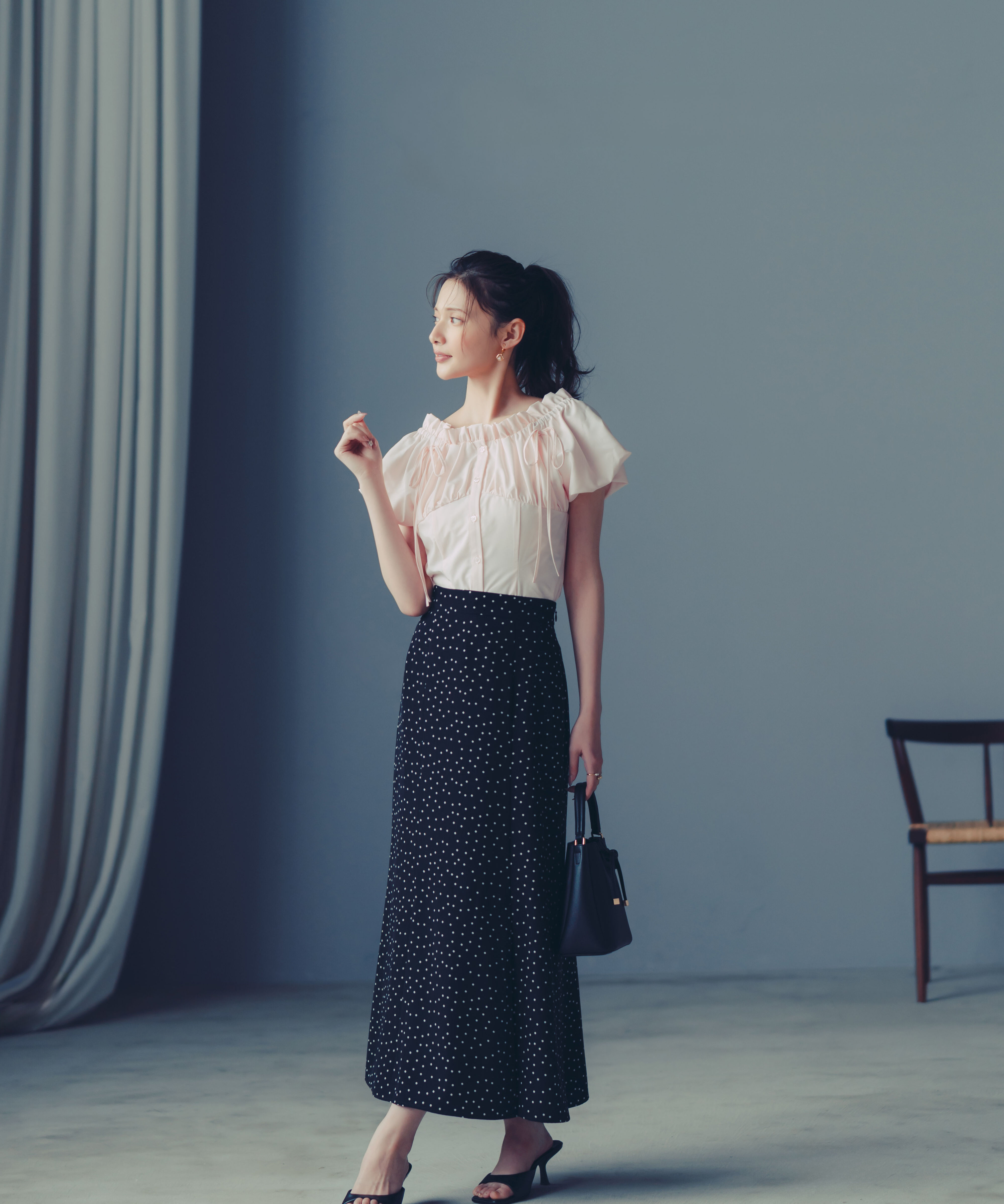 PROPORTION BODY DRESSING「＜青島心さん着用＞ドット柄マーメイドスカート」|スカート|