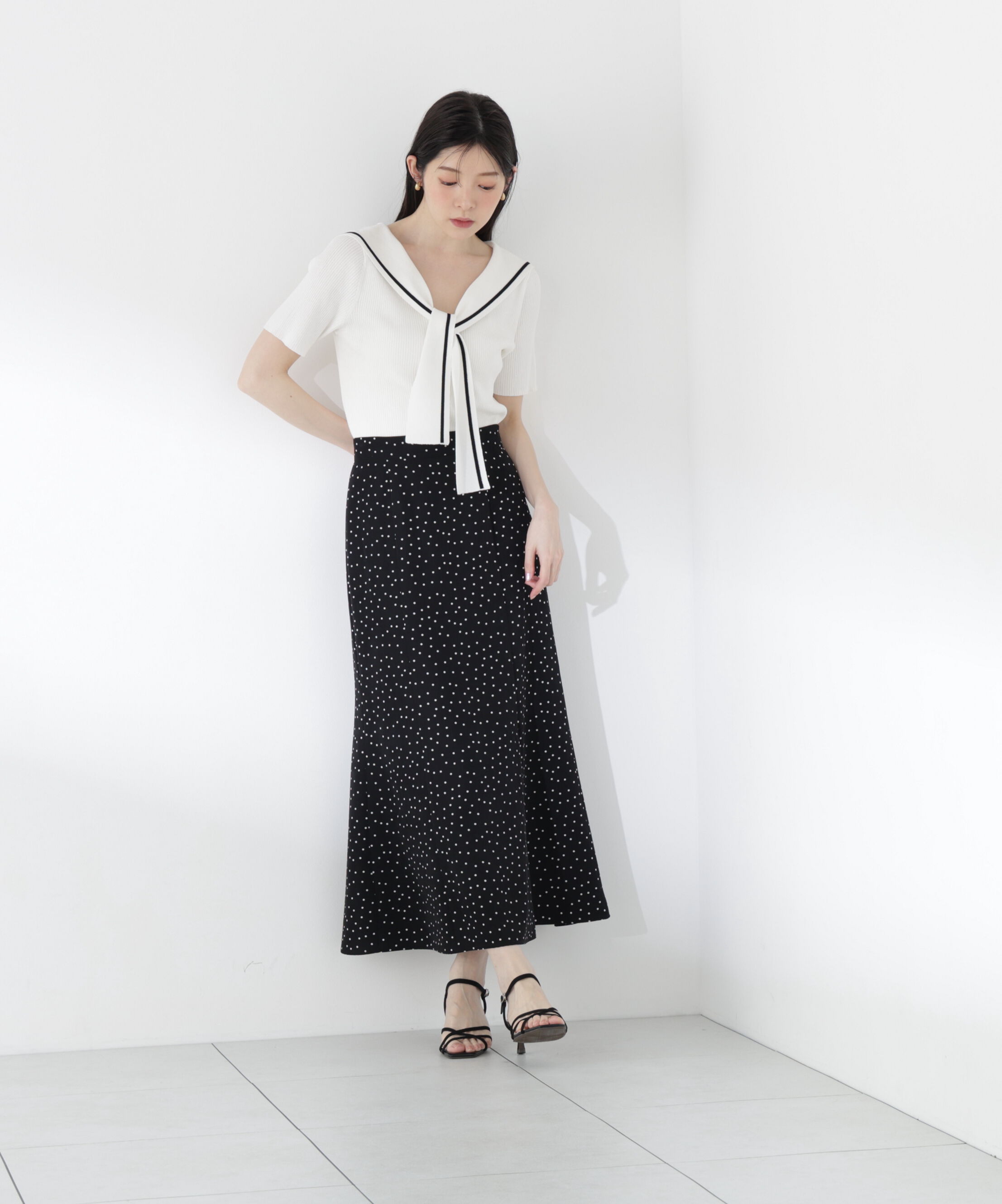 PROPORTION BODY DRESSING「＜青島心さん着用＞ドット柄マーメイドスカート」|スカート|