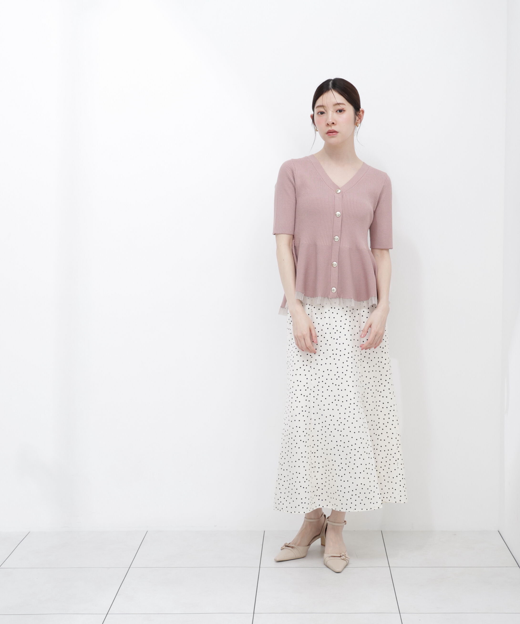 PROPORTION BODY DRESSING「＜青島心さん着用＞ドット柄マーメイドスカート」|スカート|