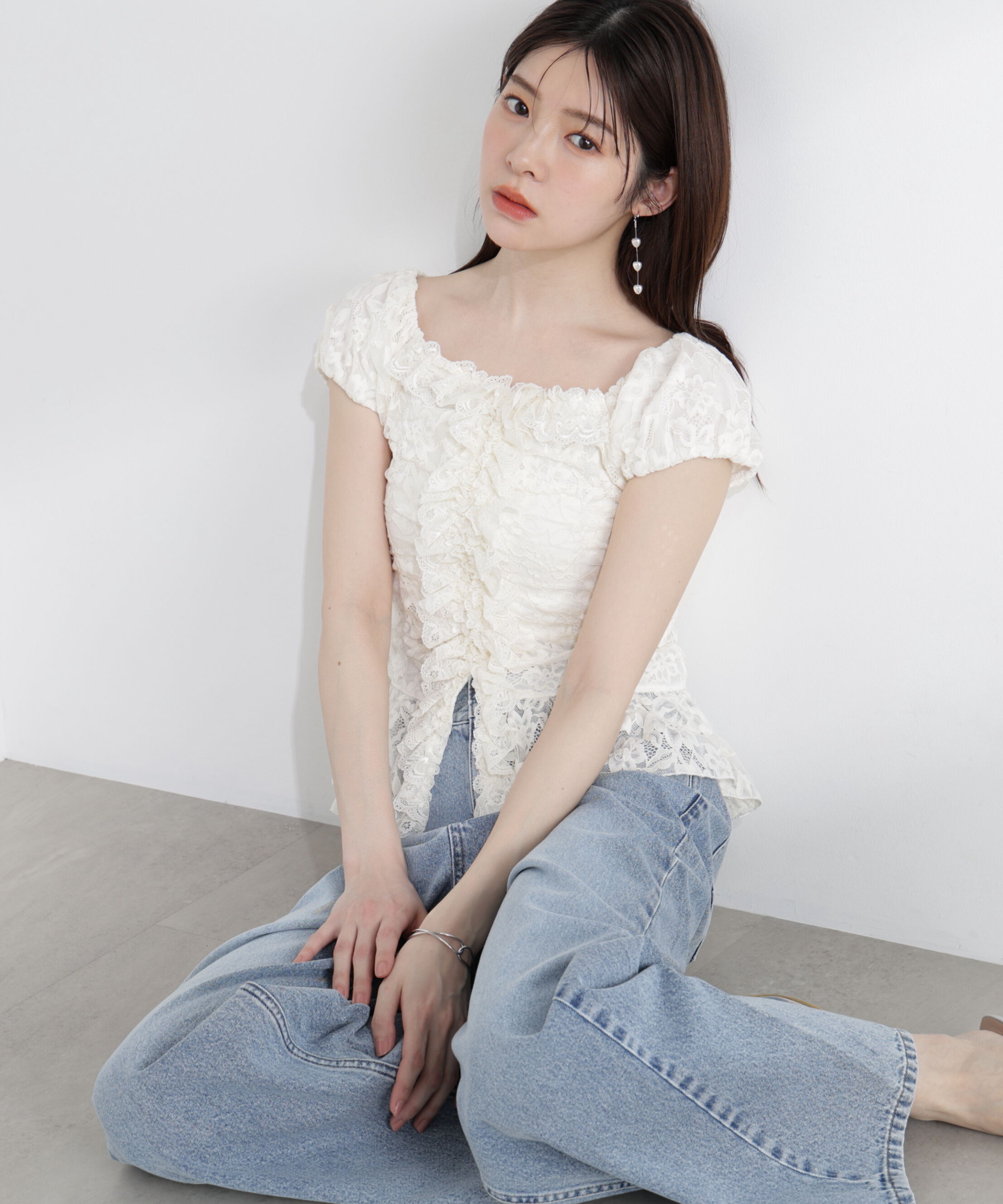 PROPORTION BODY DRESSING「〈a/mie〉レースフリルカットソー」|Tシャツ・カットソー|