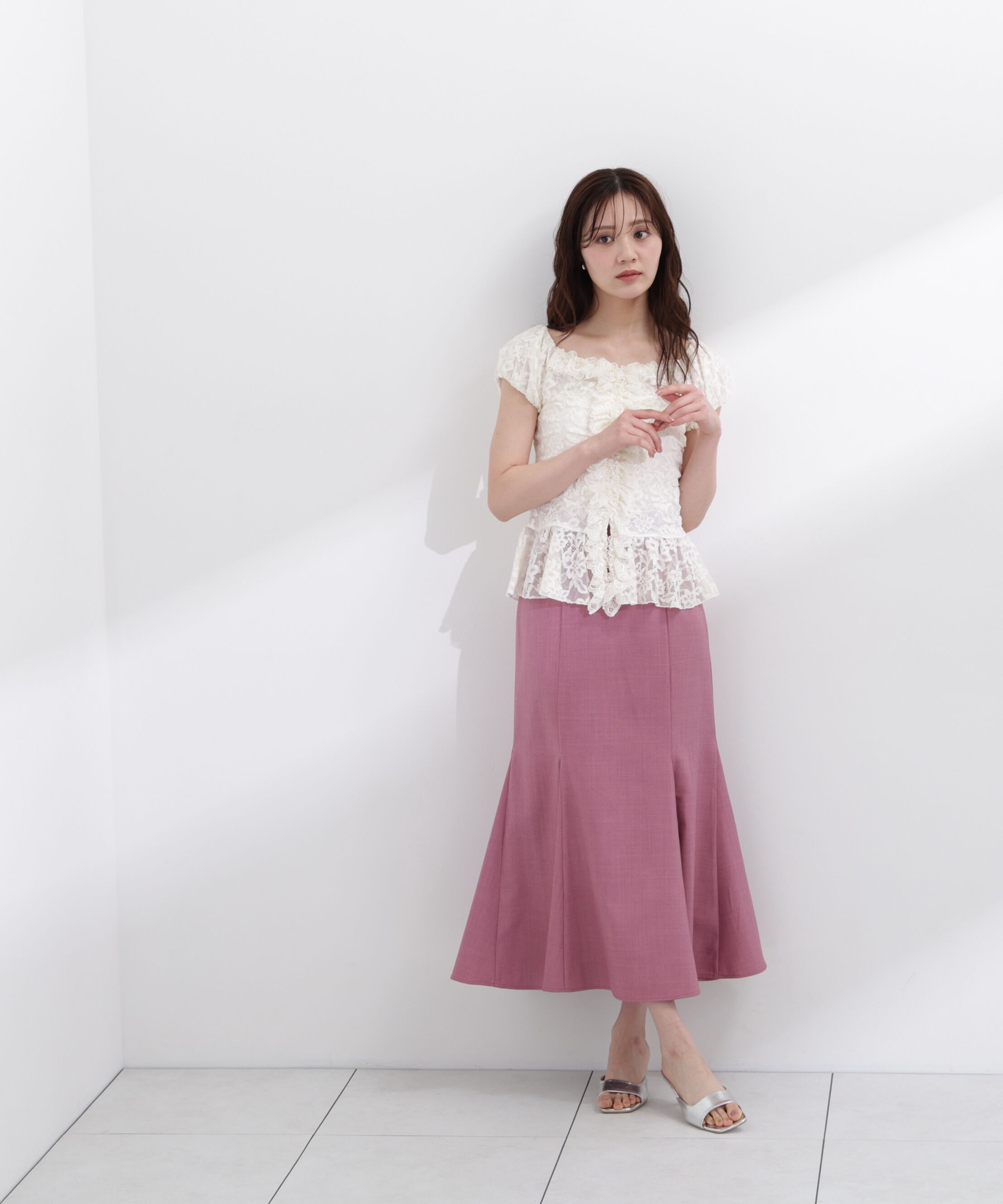 PROPORTION BODY DRESSING「〈a/mie〉レースフリルカットソー」|Tシャツ・カットソー|