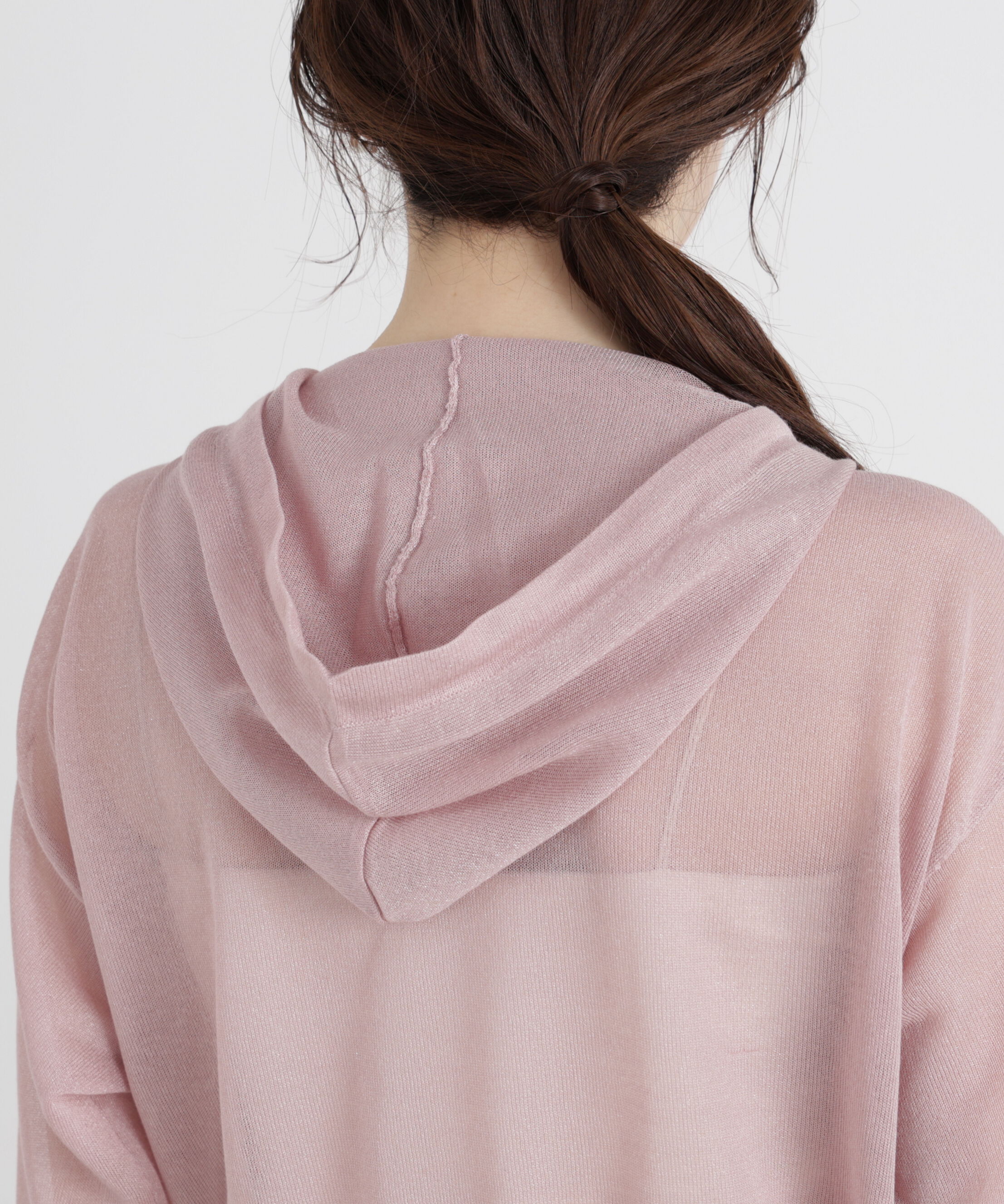 PROPORTION BODY DRESSING「〈a/mie〉シアーニットパーカー」|ニット・セーター|