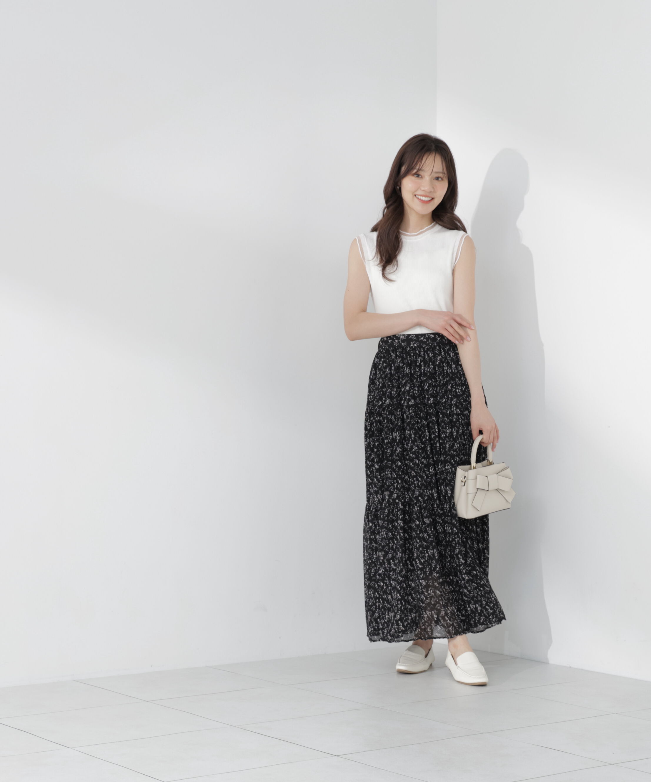 PROPORTION BODY DRESSING「小花プリーツロングスカート26SS」|スカート|