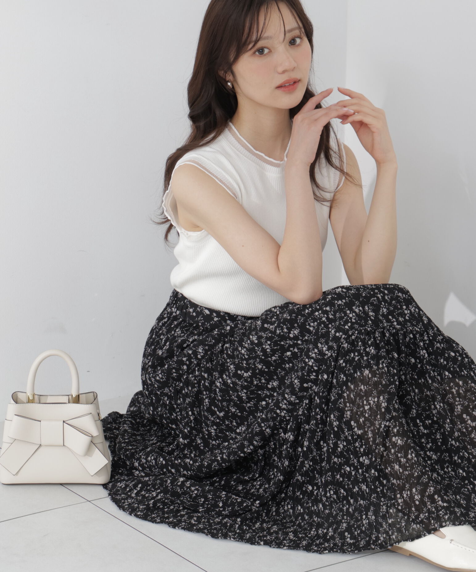 PROPORTION BODY DRESSING「小花プリーツロングスカート26SS」|スカート|