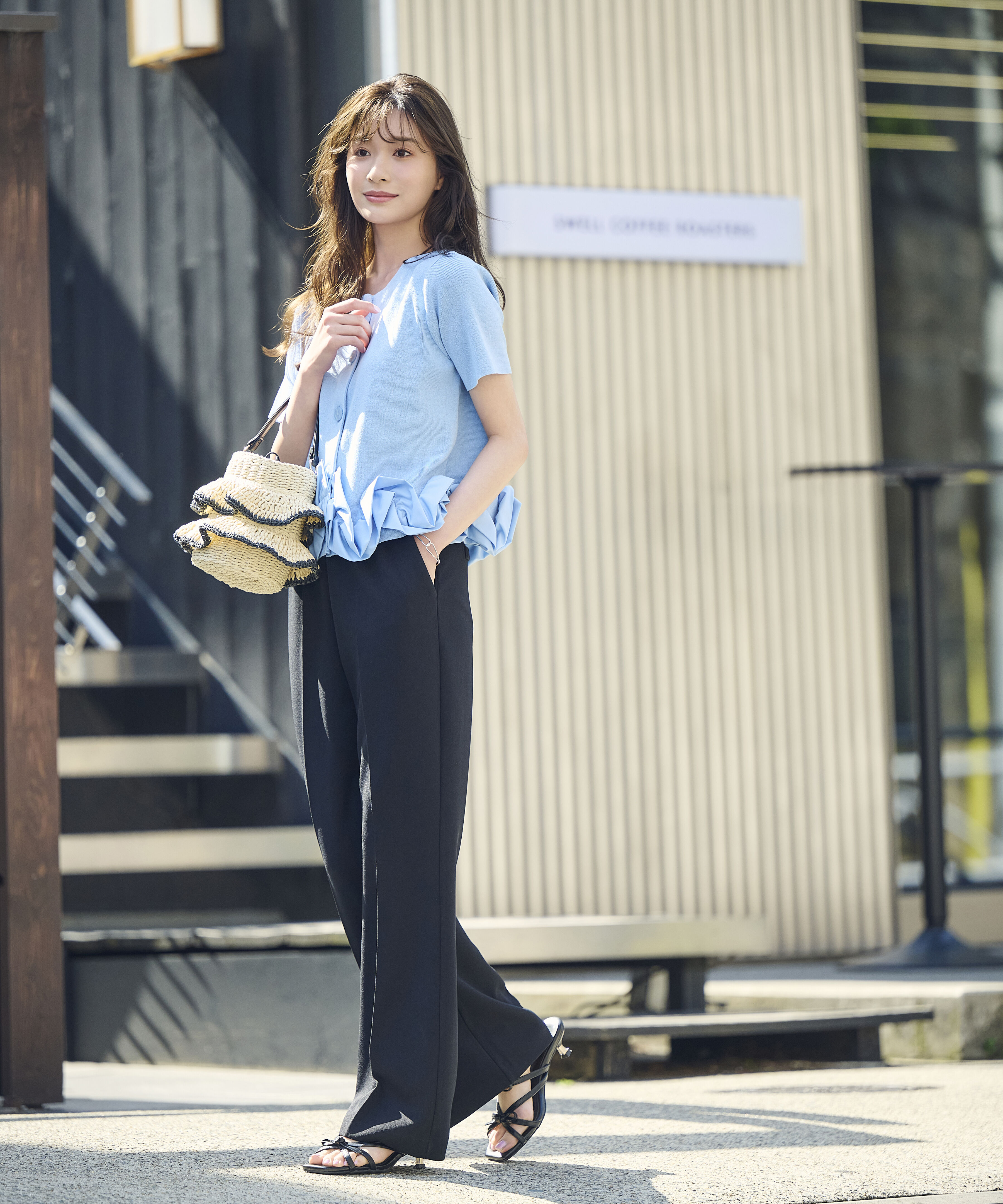 PROPORTION BODY DRESSING「〈a/mie〉セミフレアーパンツ26SS」|その他|ブラック