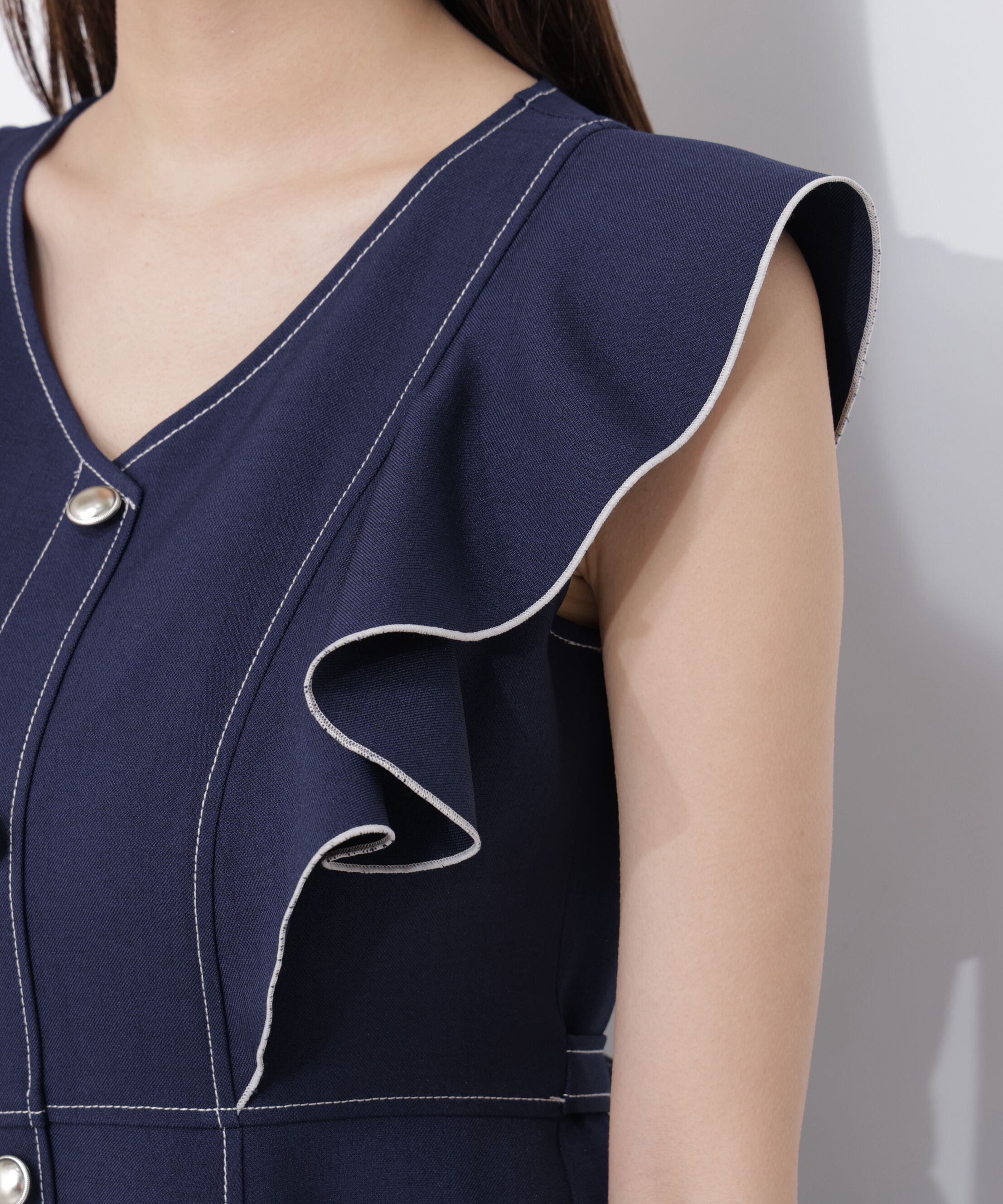 PROPORTION BODY DRESSING「フロントボタンステッチワンピース26SS」|ワンピース|