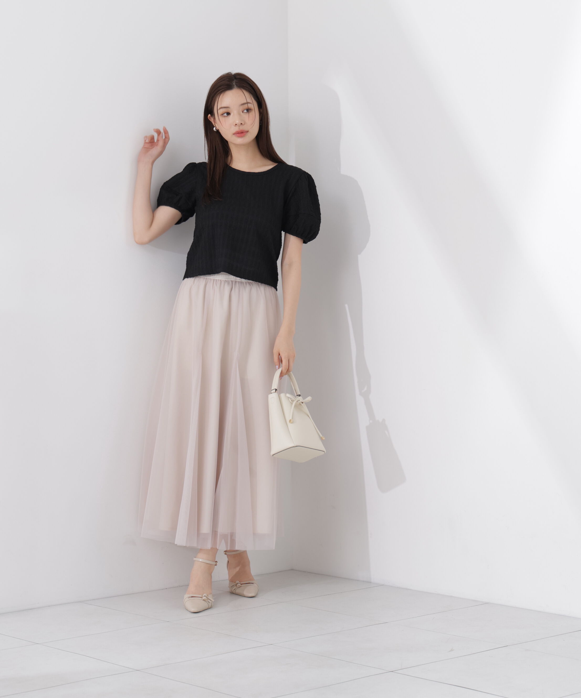 PROPORTION BODY DRESSING「バックオープンパフスリーブトップス26SS」|Tシャツ・カットソー|
