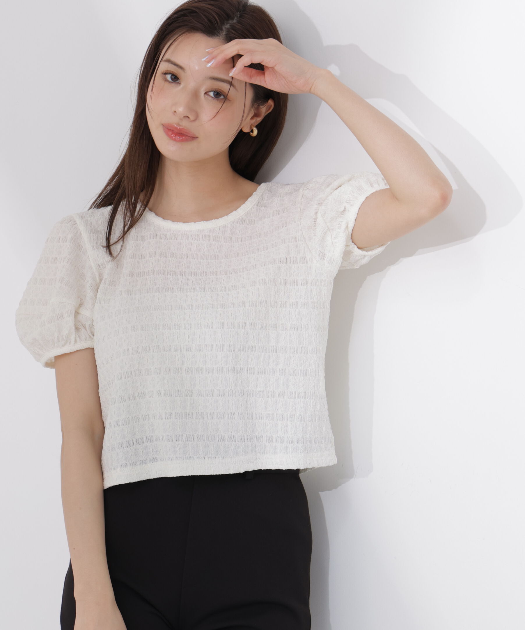PROPORTION BODY DRESSING「バックオープンパフスリーブトップス26SS」|Tシャツ・カットソー|